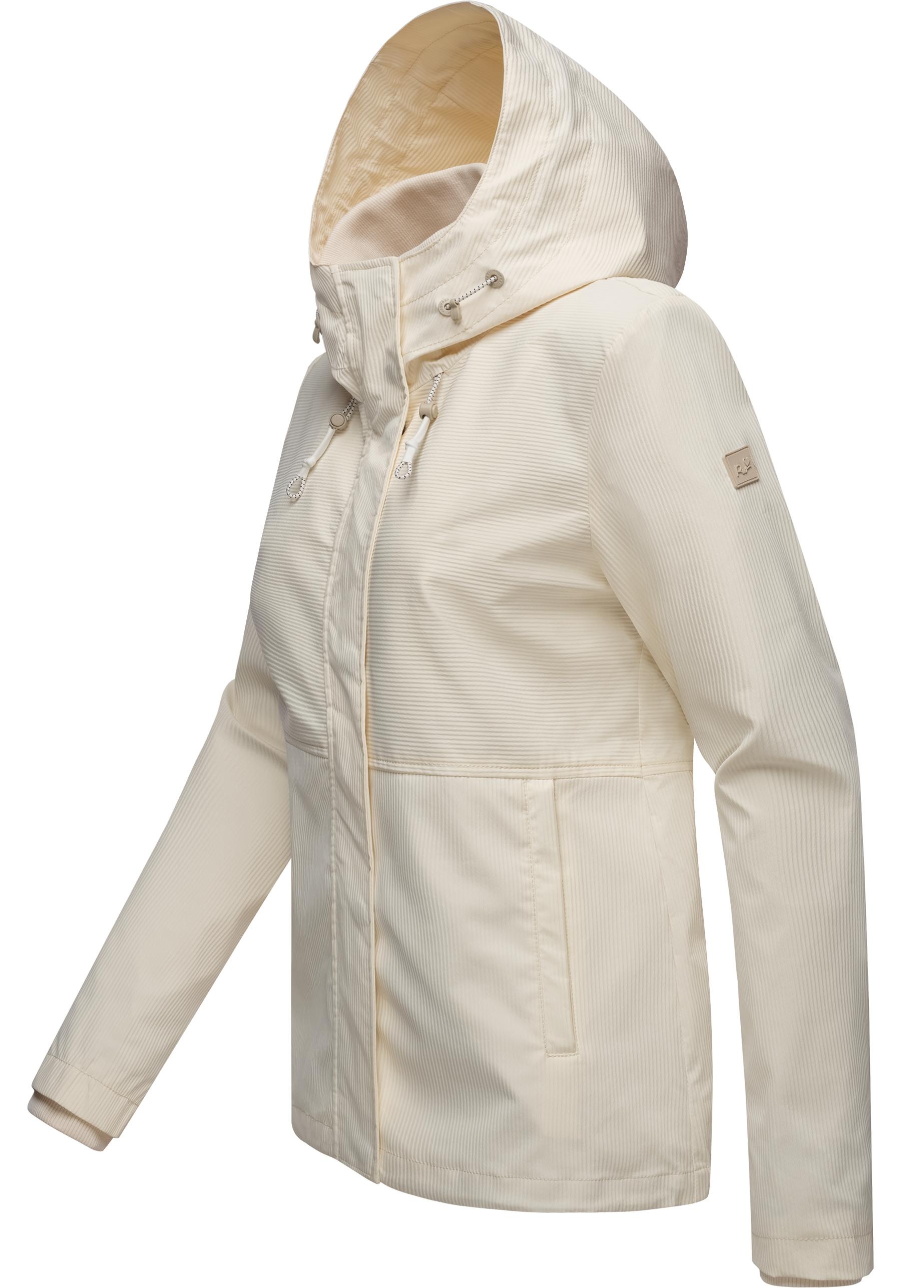 Ragwear Outdoorjacke »Sunniva B«, mit Kapuze, Übergangsjacke wasserdicht mit feiner Rillenstruktur