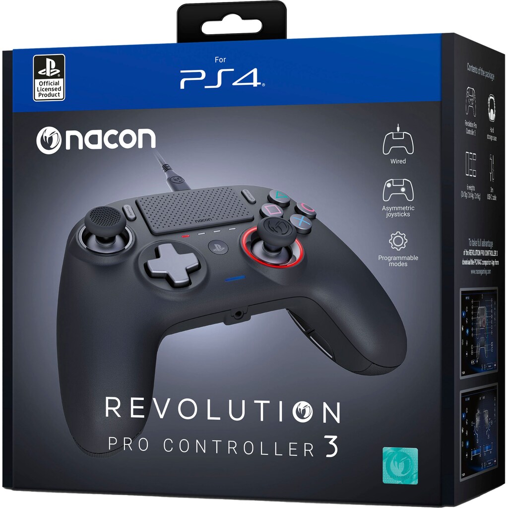 nacon Gaming-Controller »Nacon NA383508 PS4 Revolution Pro Controller 3, kabelgebunden, USB«, (1 St.)