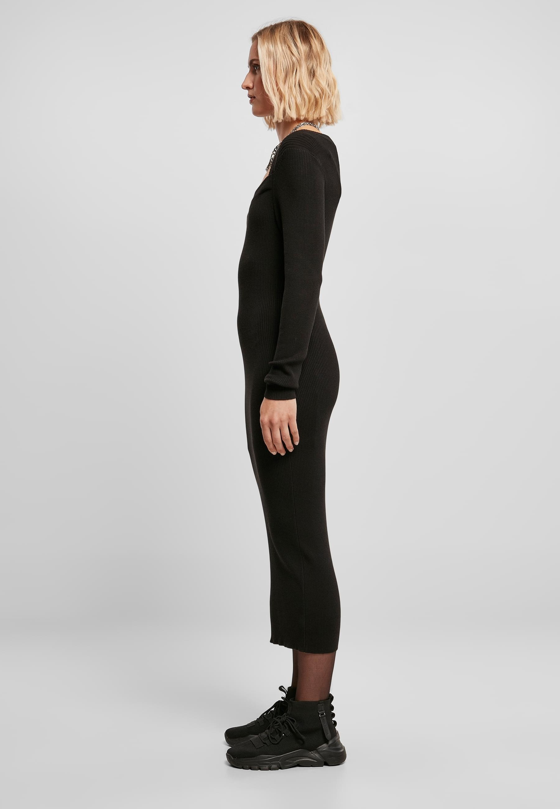 URBAN CLASSICS Shirtkleid »Urban Classics Damen Ladies Long Knit Dress«, (1 tlg.)
