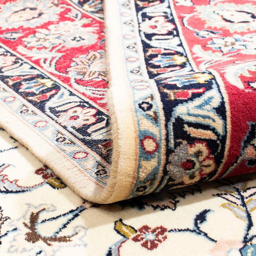 Wohnen Teppiche morgenland Wollteppich »Kaschmar Blumenmuster Blu scuro 290 x 194 cm«, rechteckig, 1 mm Höhe, Unikat mit Zertifi Wohnen Teppiche morgenland Wollteppich »Kaschmar Blumenmuster Blu scuro 290 x 194 cm«, rechteckig, 1 mm Höhe, Unikat mit Zertifi