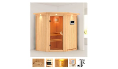 Karibu Sauna »Tomke«, (Set), 3,6-kW-Bio-Plug & Play Ofen mit externer Steuerung kaufen