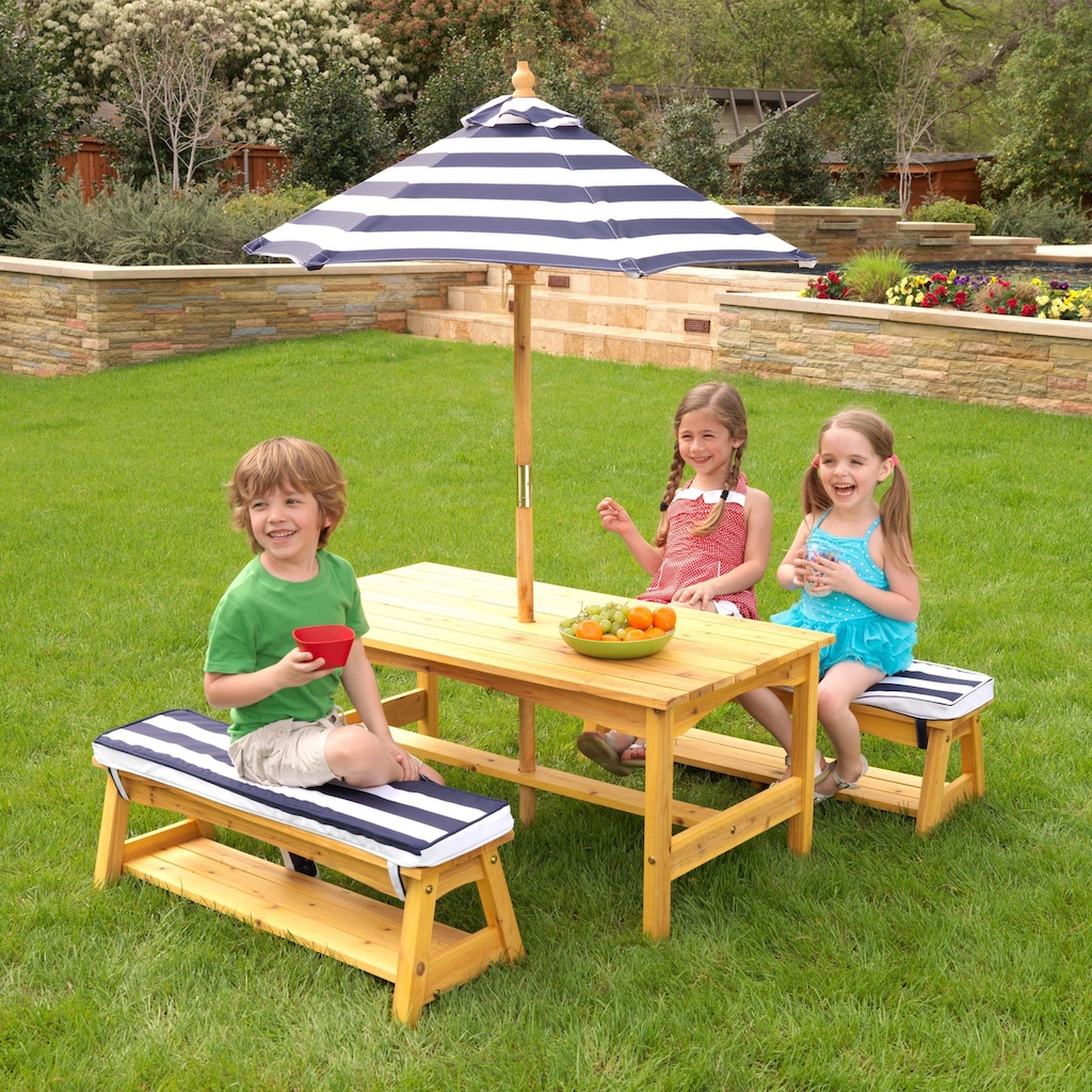KidKraft® Kindersitzgruppe »Gartentischset hellbraun«