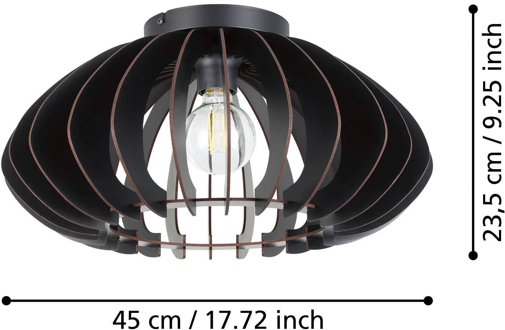 EGLO Deckenleuchte »Cossano Deckenlampe, Vintage, Retro, Japandi,  E27, Flurlampe, Lampe« E27 1 Stk.