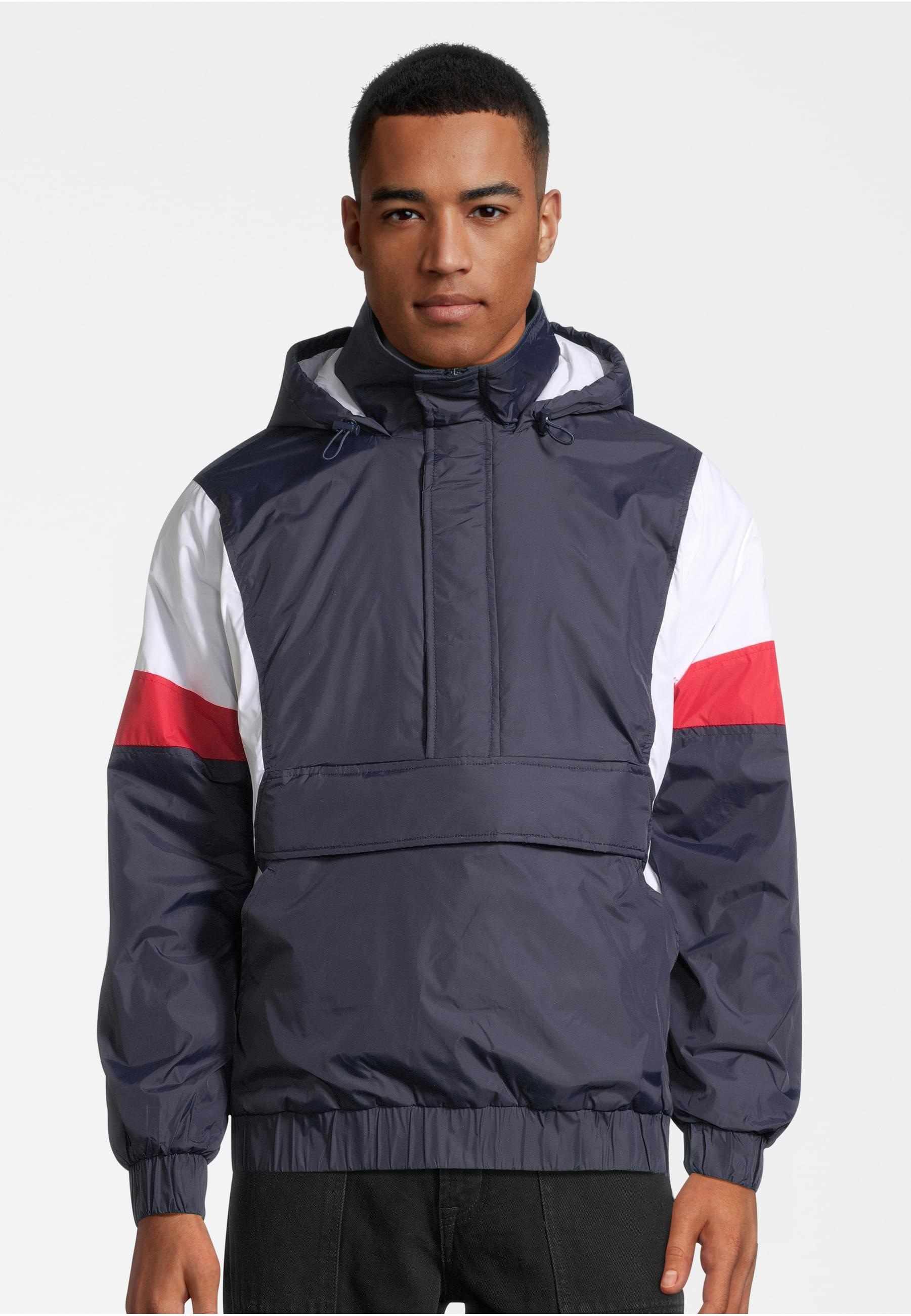 URBAN CLASSICS Winterjacke »Urban Classics Herren 3-Tone Pull Over Jacket«, (1 St.), mit Kapuze