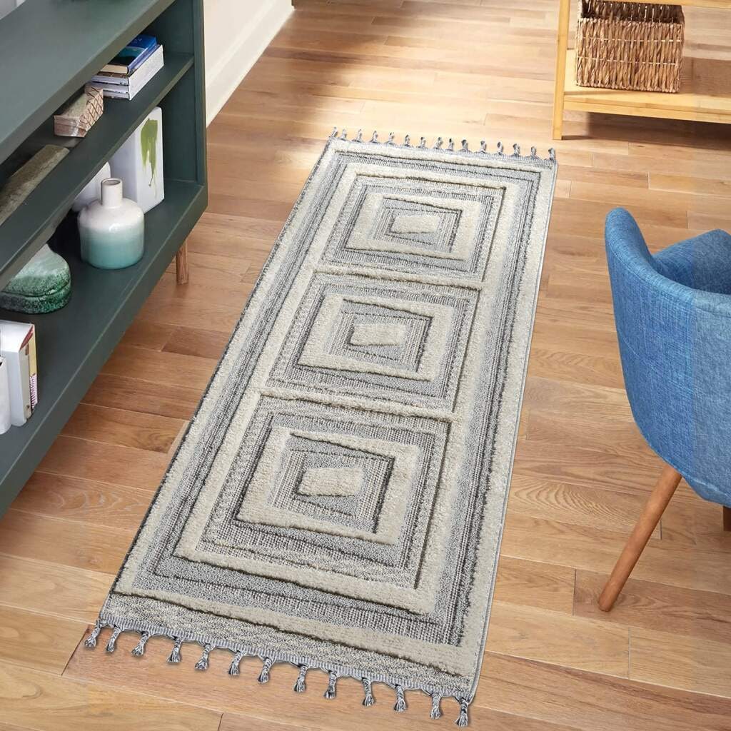 Carpet City Hochflor-Teppich "VALENCIA 940" rechteckig 20 mm Höhe Läufer, B günstig online kaufen