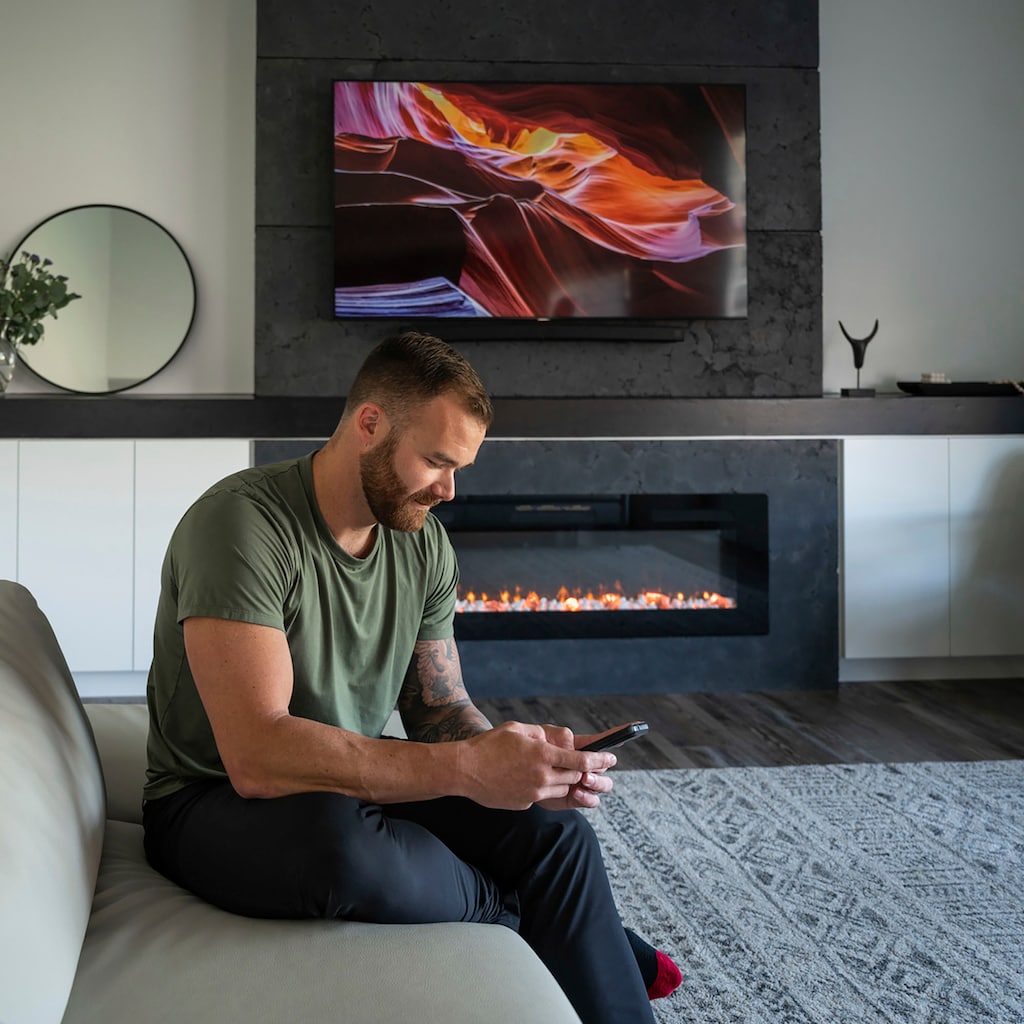 Dimplex Elektrokamin »Sierra 60"«, schwarz,mit Heizung, Fernbedienung, App, Optiflame® Flammeneffekt