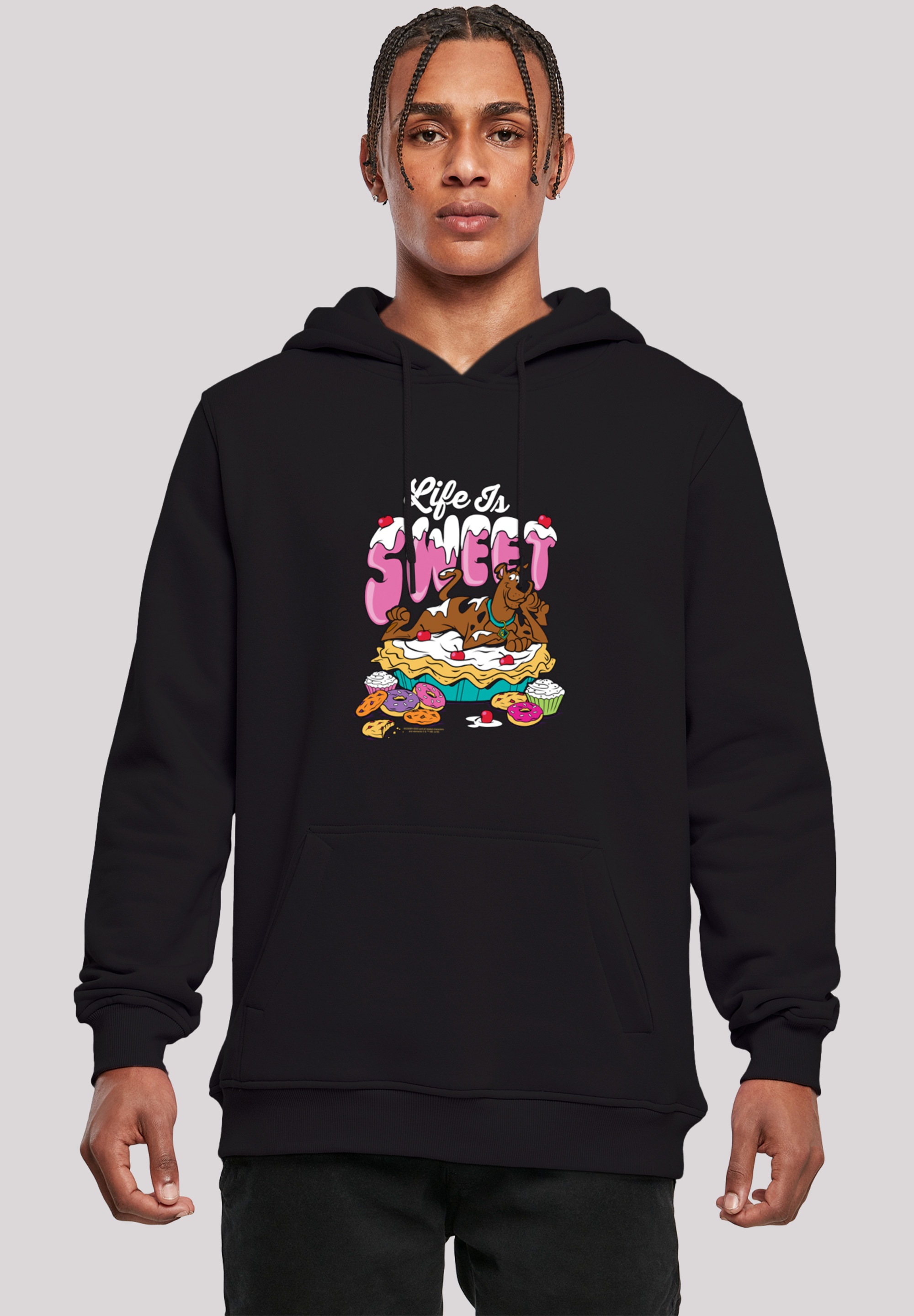 F4NT4STIC Sweatshirt »F4NT4STIC Herren Scooby Doo Life Is Sweet -BLK with Heavy Hoody«, (1 tlg.)