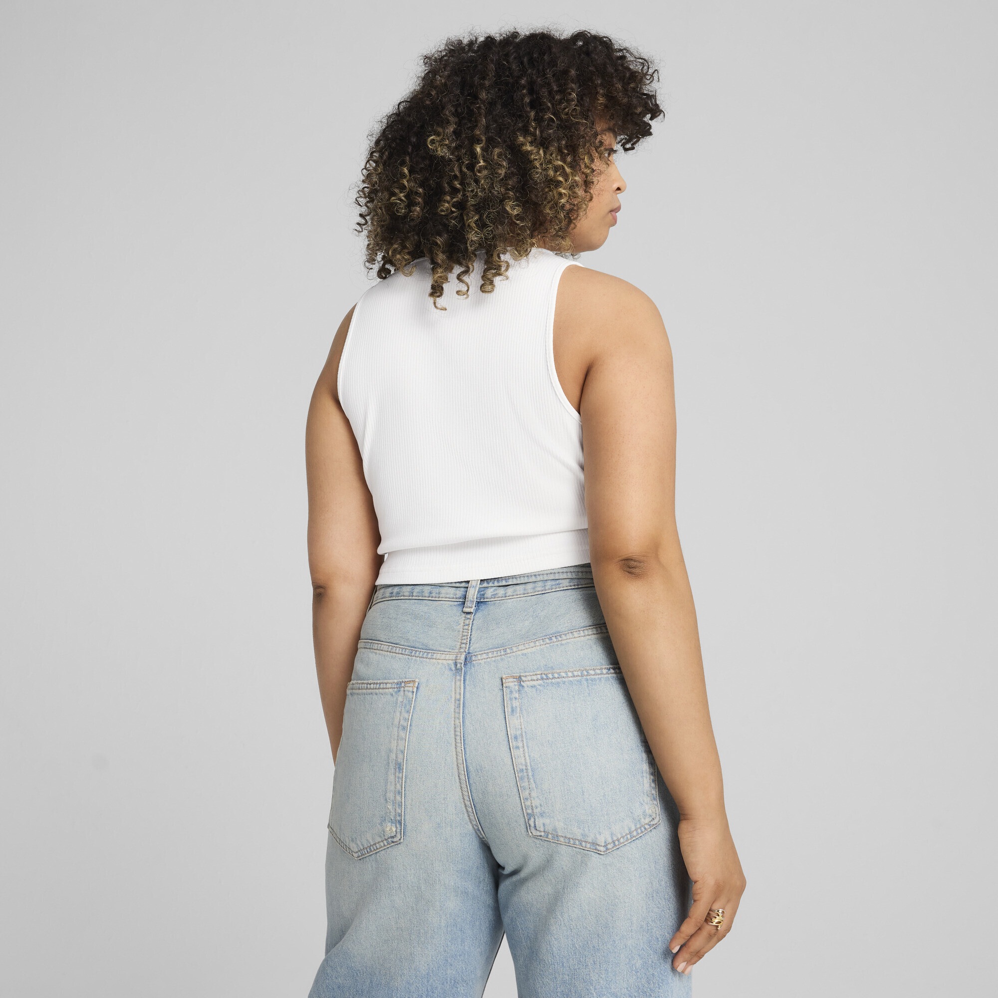 PUMA T-Shirt »WARDROBE ESS Geripptes Crop-Top Damen«