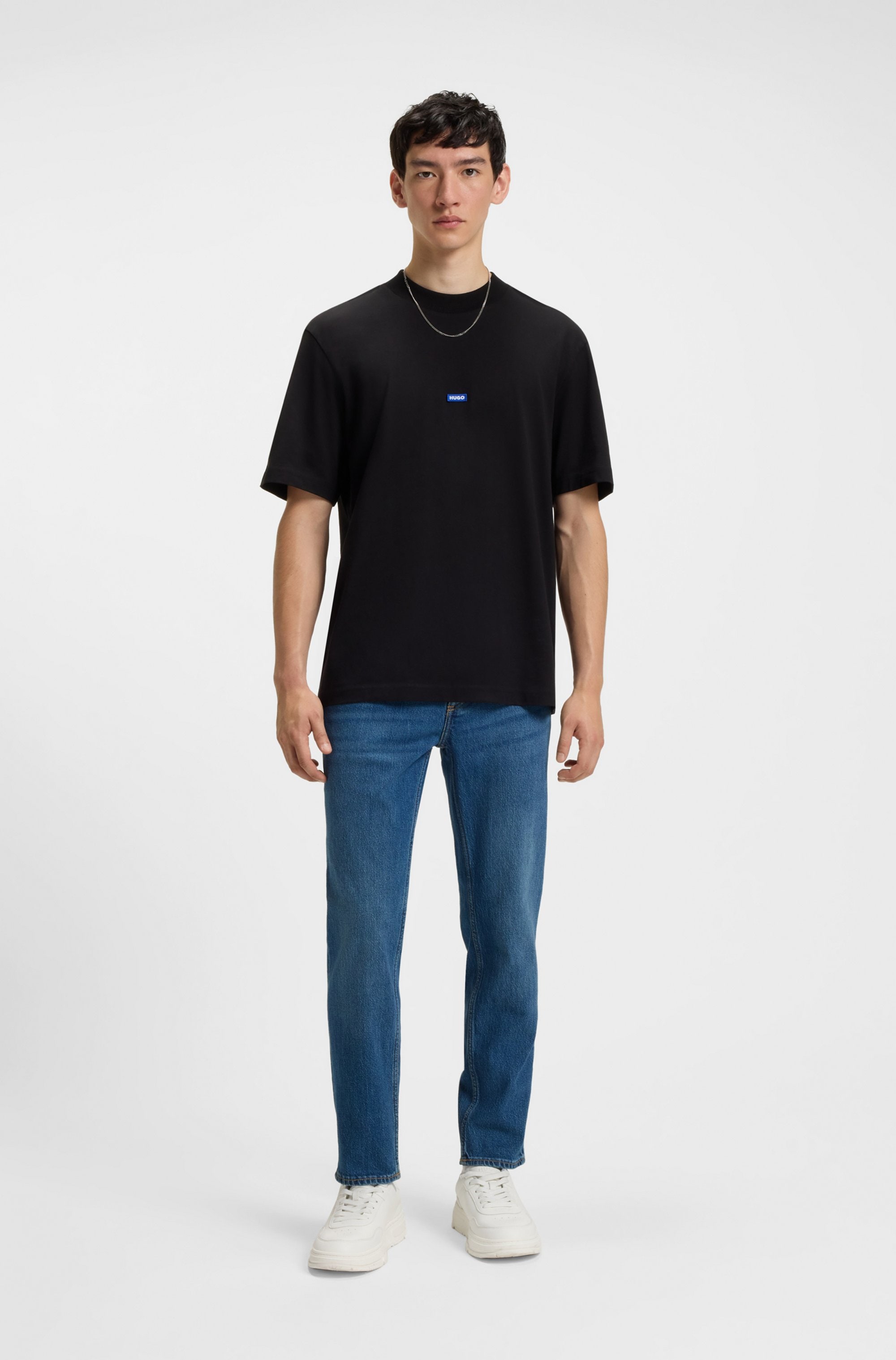 HUGO Blue Tapered-fit-Jeans »Brody« mit Stone-washed-Finish