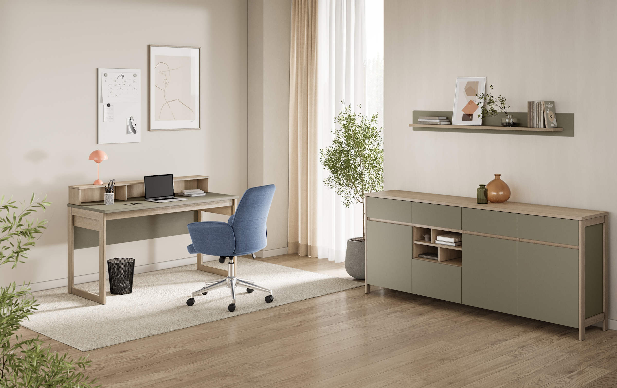 Home affaire Büromöbel-Set "Stranda im Scandi-Style, Home Office, Büro in z günstig online kaufen