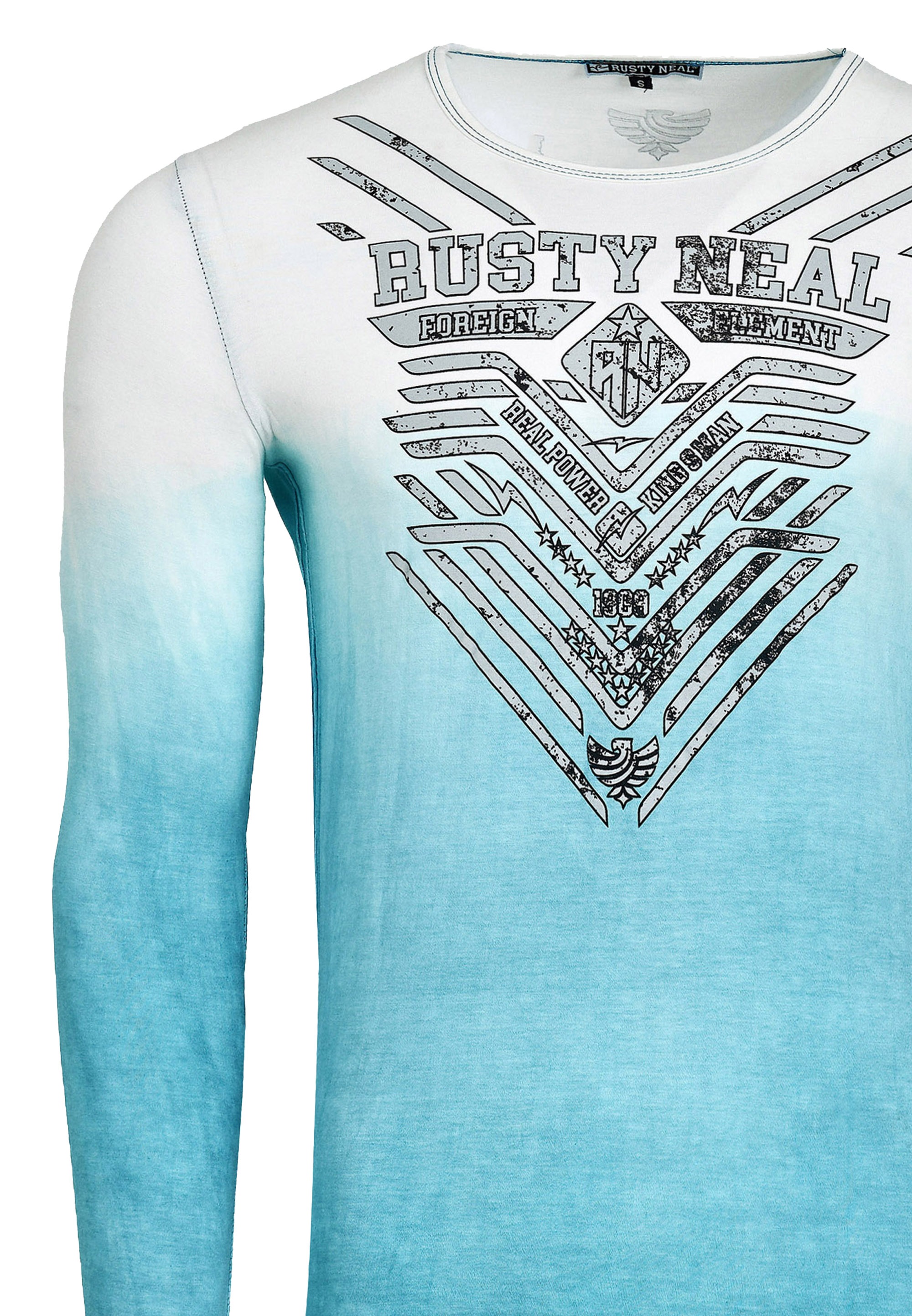 Rusty Neal Langarmshirt, mit eindrucksvollem Front-Print