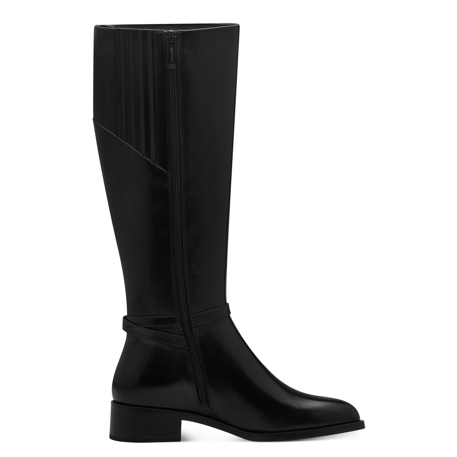 Tamaris Stiefel  Blockabsatz, Langschaftstiefel mit T-Logoelement