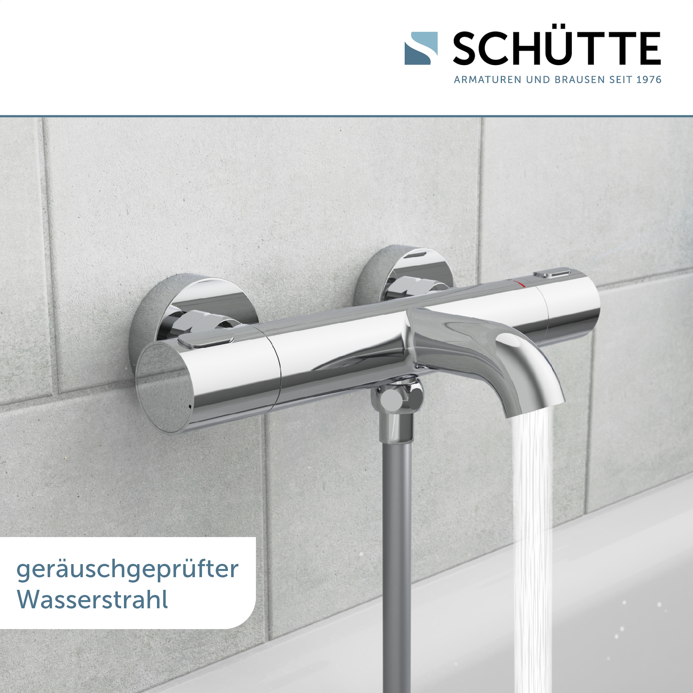 Schütte Wannenarmatur »»LOS ANGELES« Thermostat Wannenfüllarmatur« 1 Stk. tlg. Thermostat-Element „Made in Europe“