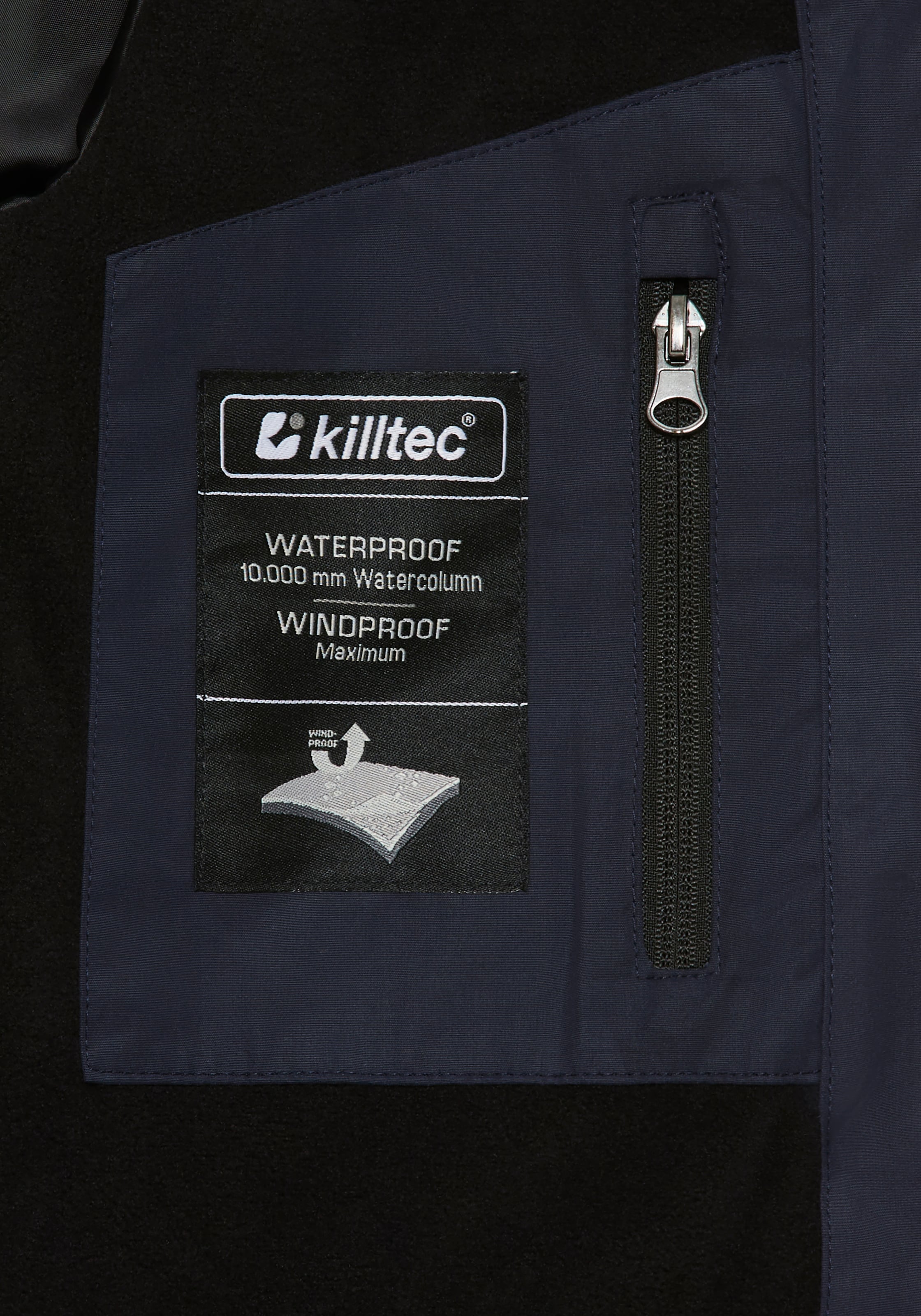 Killtec Regenjacke »KOS 153 BYS JCKT OT« 1 Stk. tlg. wasserabweisend, winddicht, mit wärmendem Futter