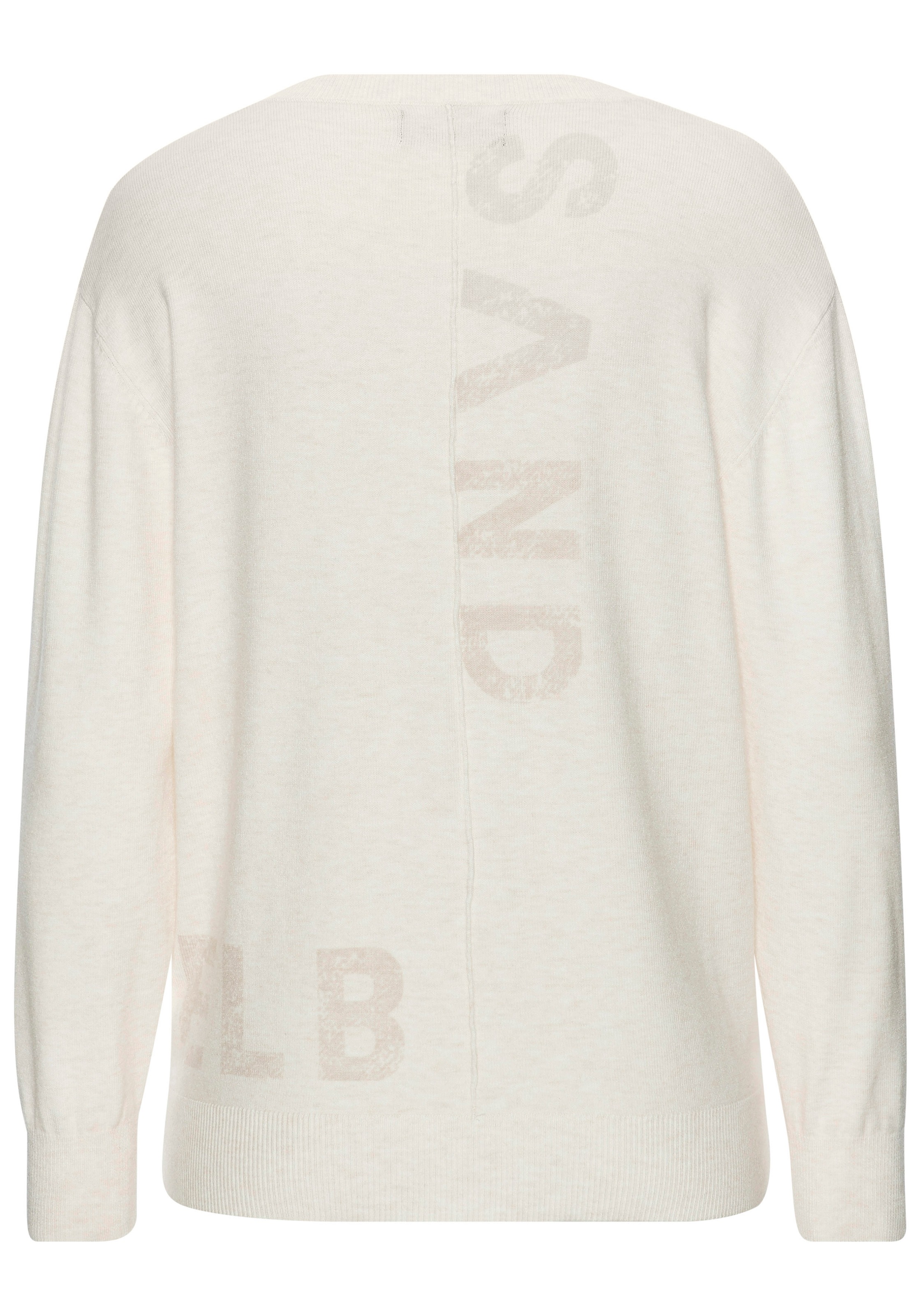 Elbsand V-Ausschnitt-Pullover, aus hochwertigem Strick mit eingestricktem L günstig online kaufen