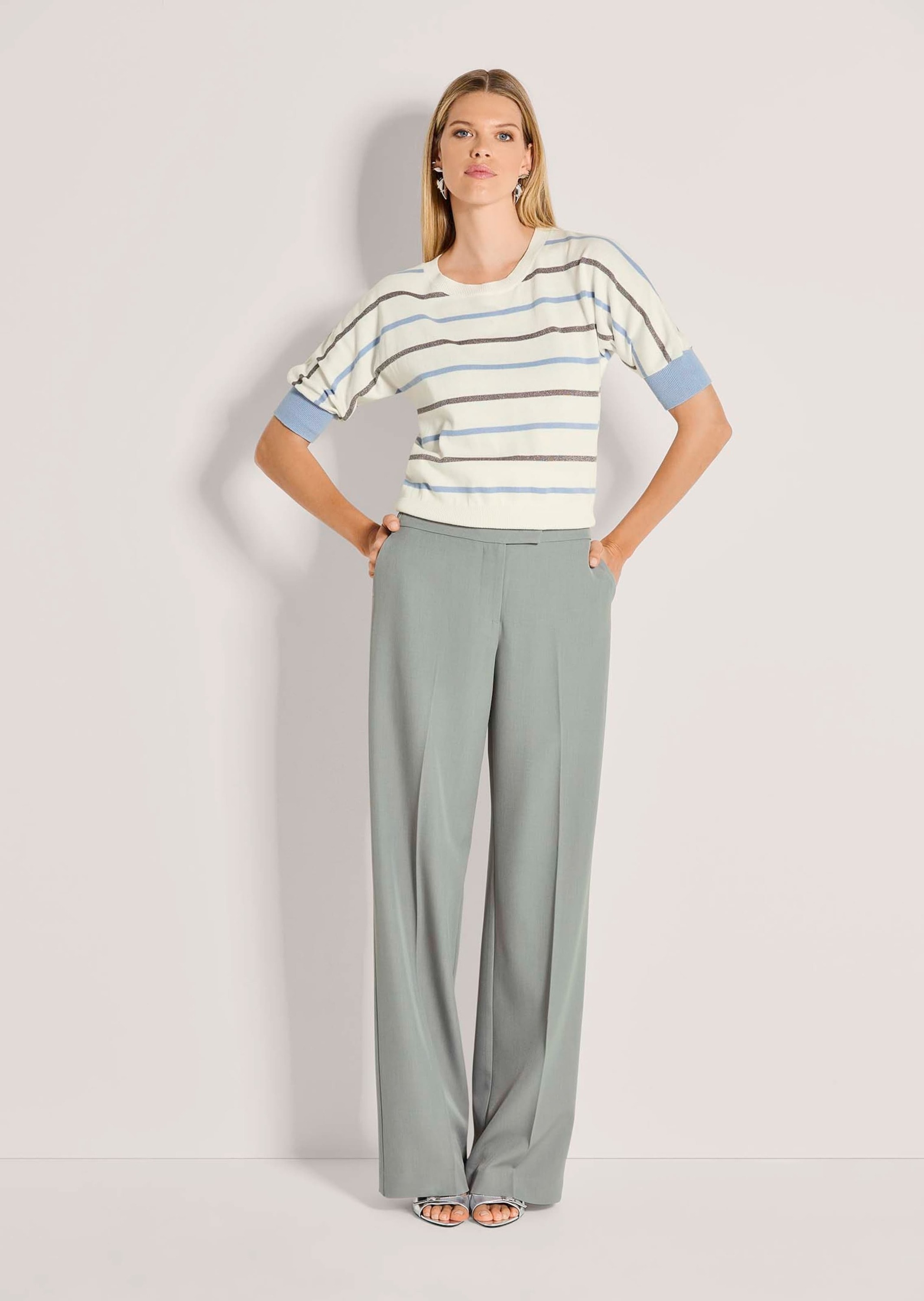 MADELEINE Stoffhose »Bügelfaltenhose Palazzohose mit Teildehnbund«