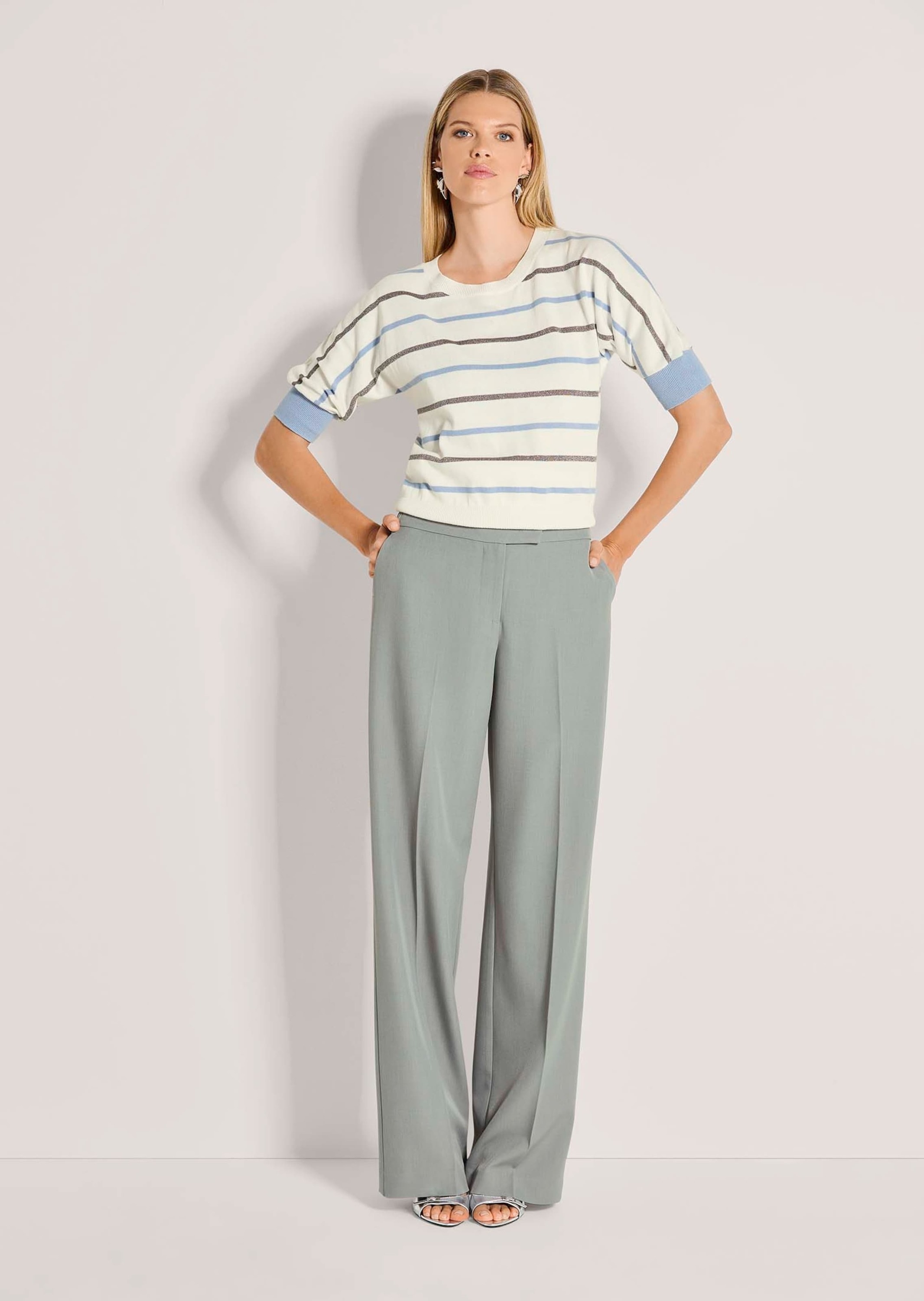 MADELEINE Stoffhose "Bügelfaltenhose Palazzohose mit Teildehnbund" günstig online kaufen