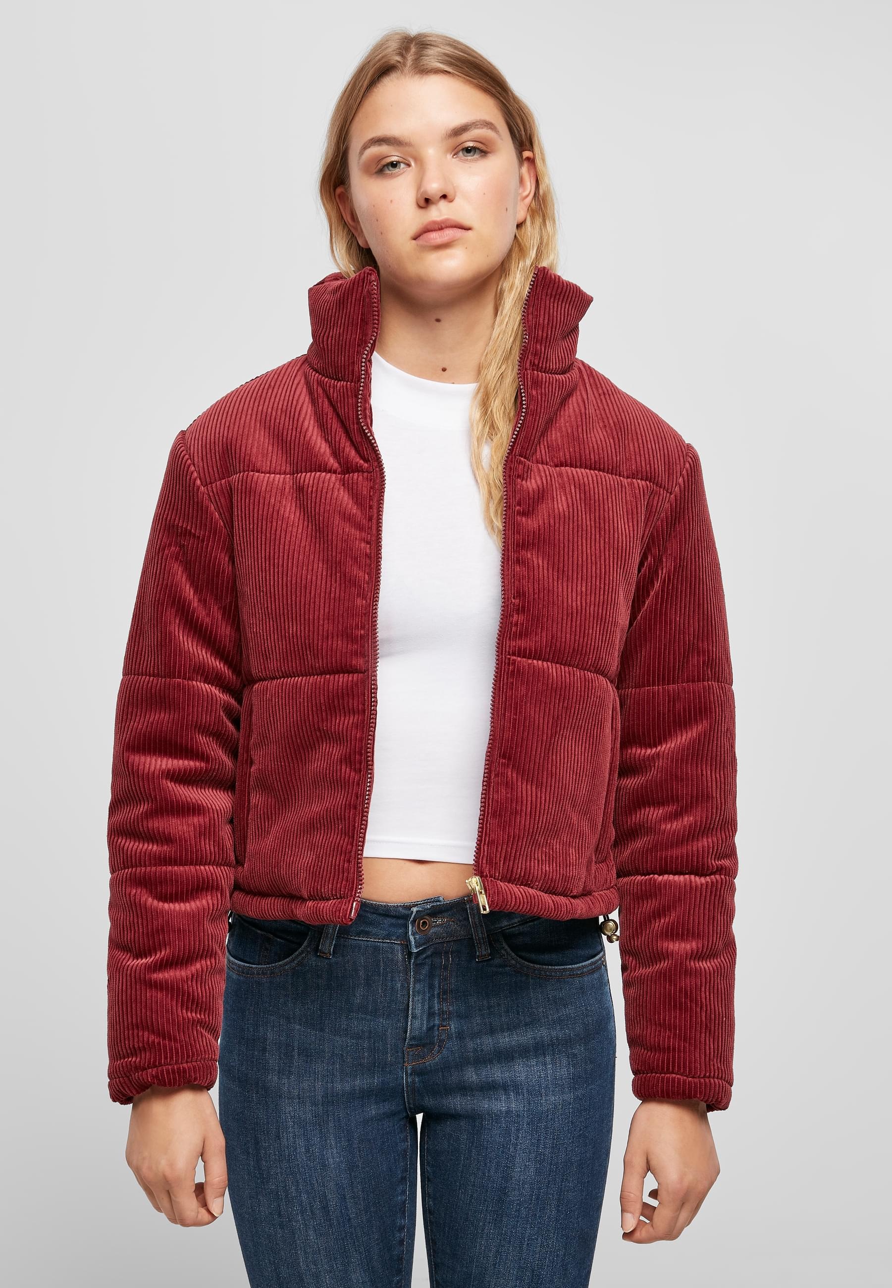 URBAN CLASSICS Winterjacke »Urban Classics Damen Ladies Corduroy Puffer Jacket«, (1 St.), ohne Kapuze