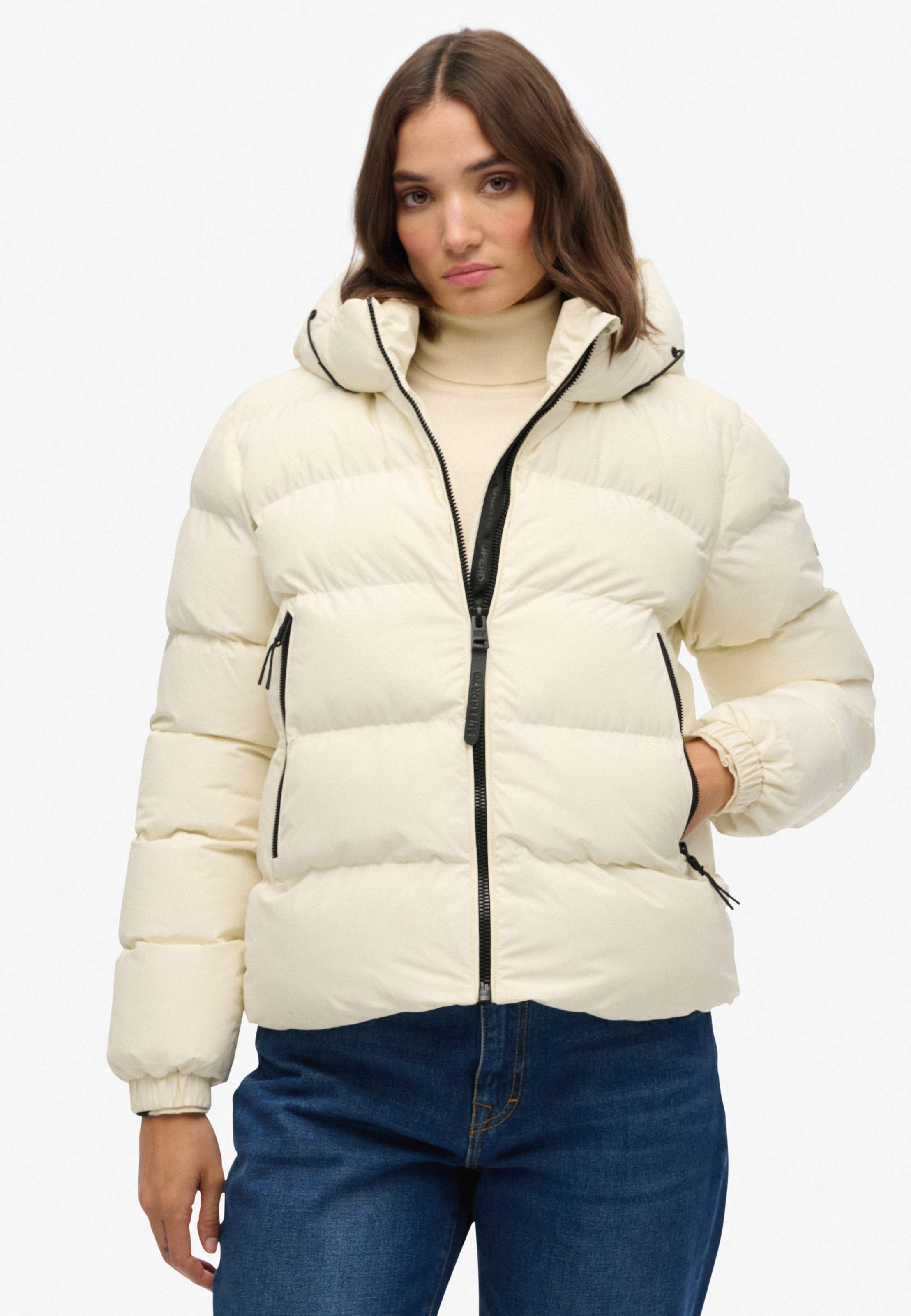 Superdry "HOODED SPORTS PUFFER JACKET" mit Kapuze Kunstfaser, relaxed fit günstig online kaufen