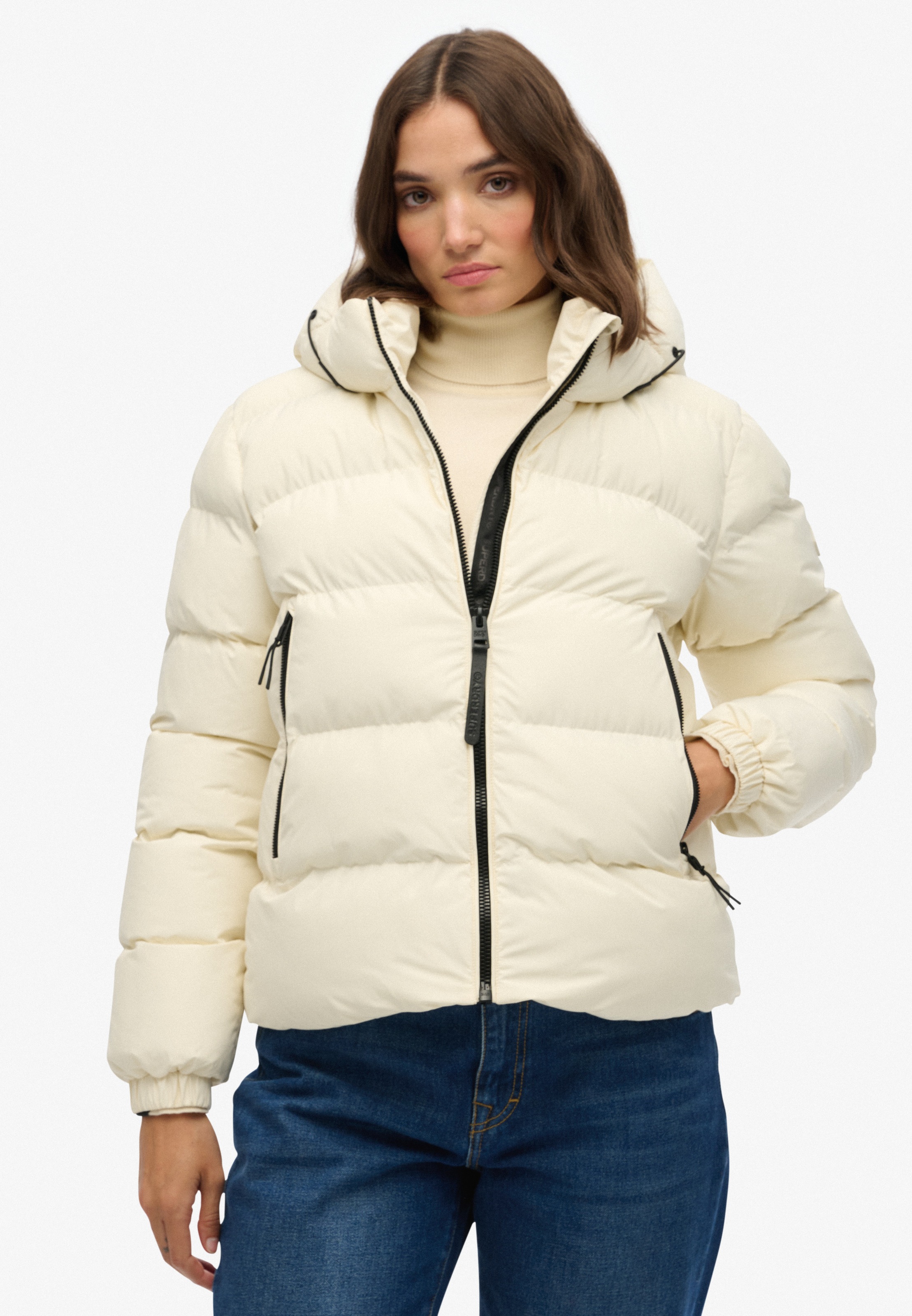 Superdry Steppjacke "HOODED SPORTS PUFFER JACKET", mit Kapuze günstig online kaufen