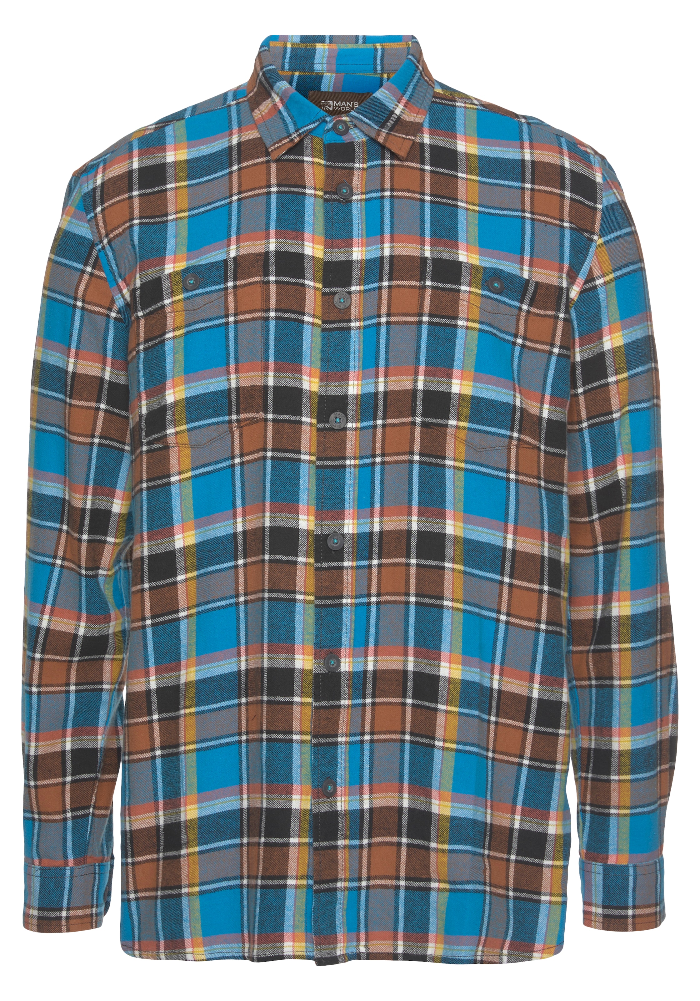 Man's World Flanellhemd, mit 2 Brusttaschen