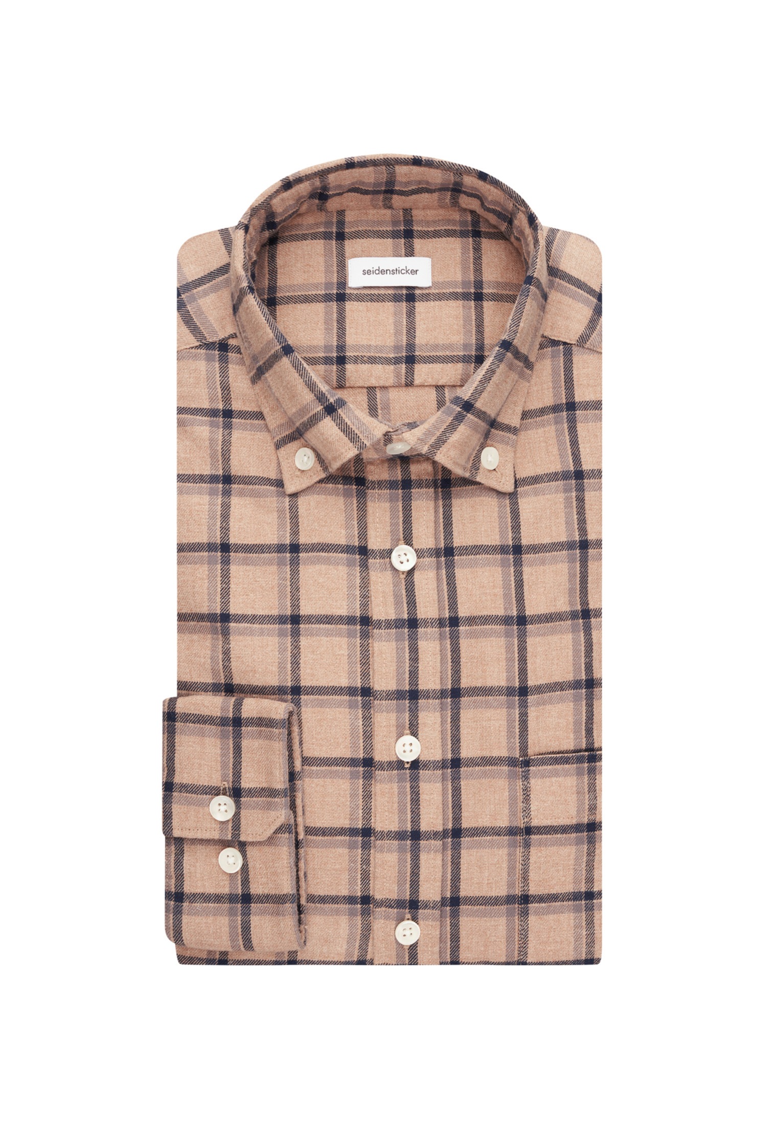 seidensticker Businesshemd »Schwarze Rose«, Regular Langarm Button-Down-Kragen Karo