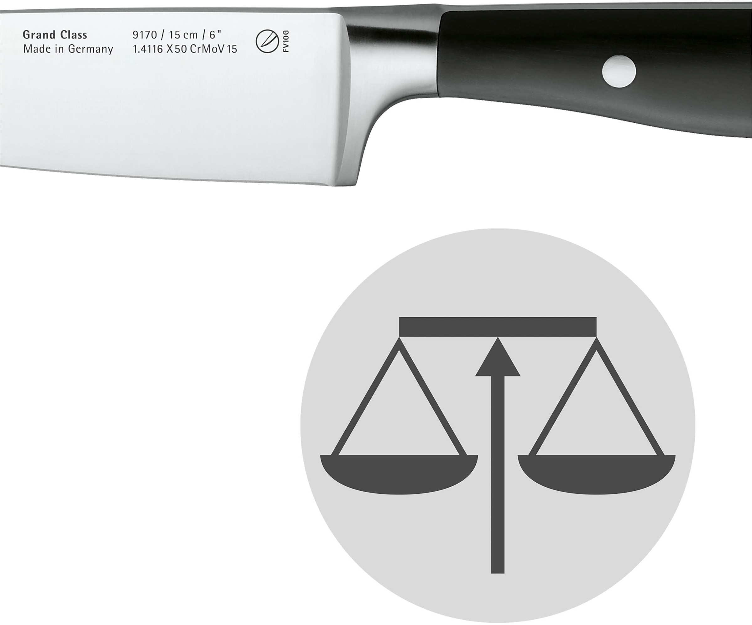 WMF Kochmesser »Grand Class«, (1 tlg.), langanhaltende Schärfe, handgeschmiedeter Spezialklingenstahl