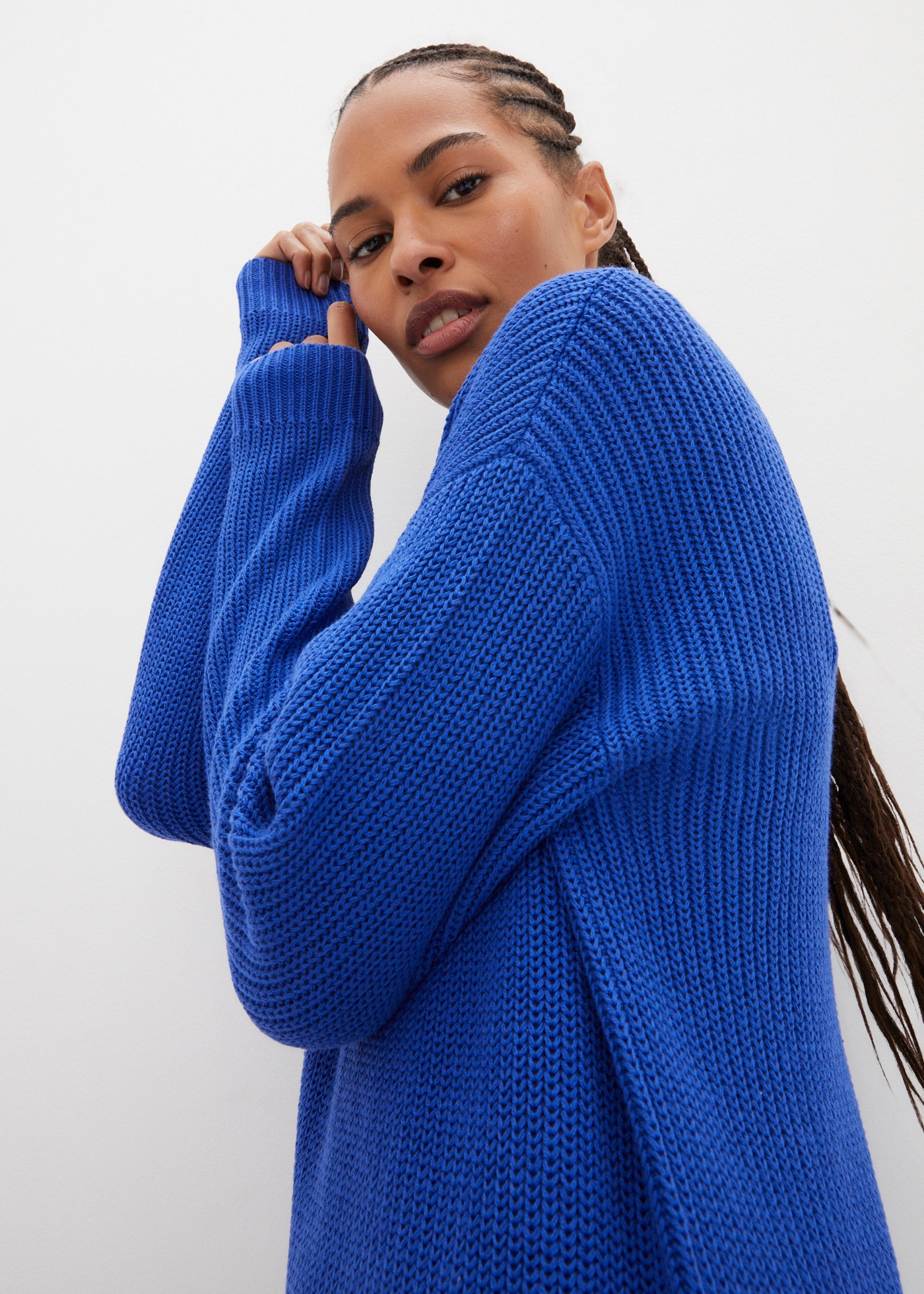 Thumbnail - bonprix Strickkleid Oversize-Rippstrick, bequeme Passform, seitliche Schlitze