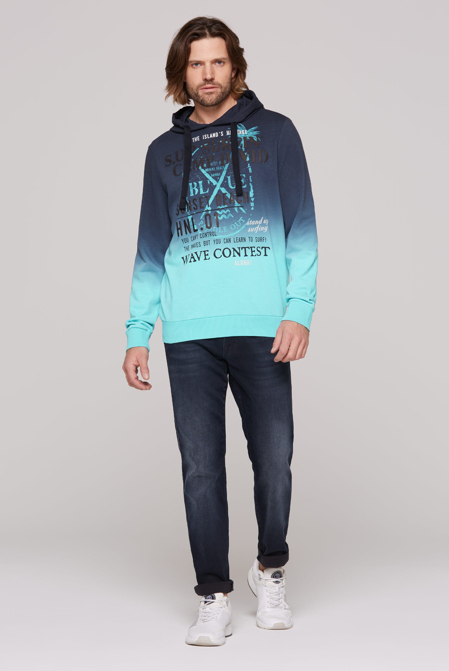 CAMP DAVID Kapuzensweatshirt, mit Farbverlauf