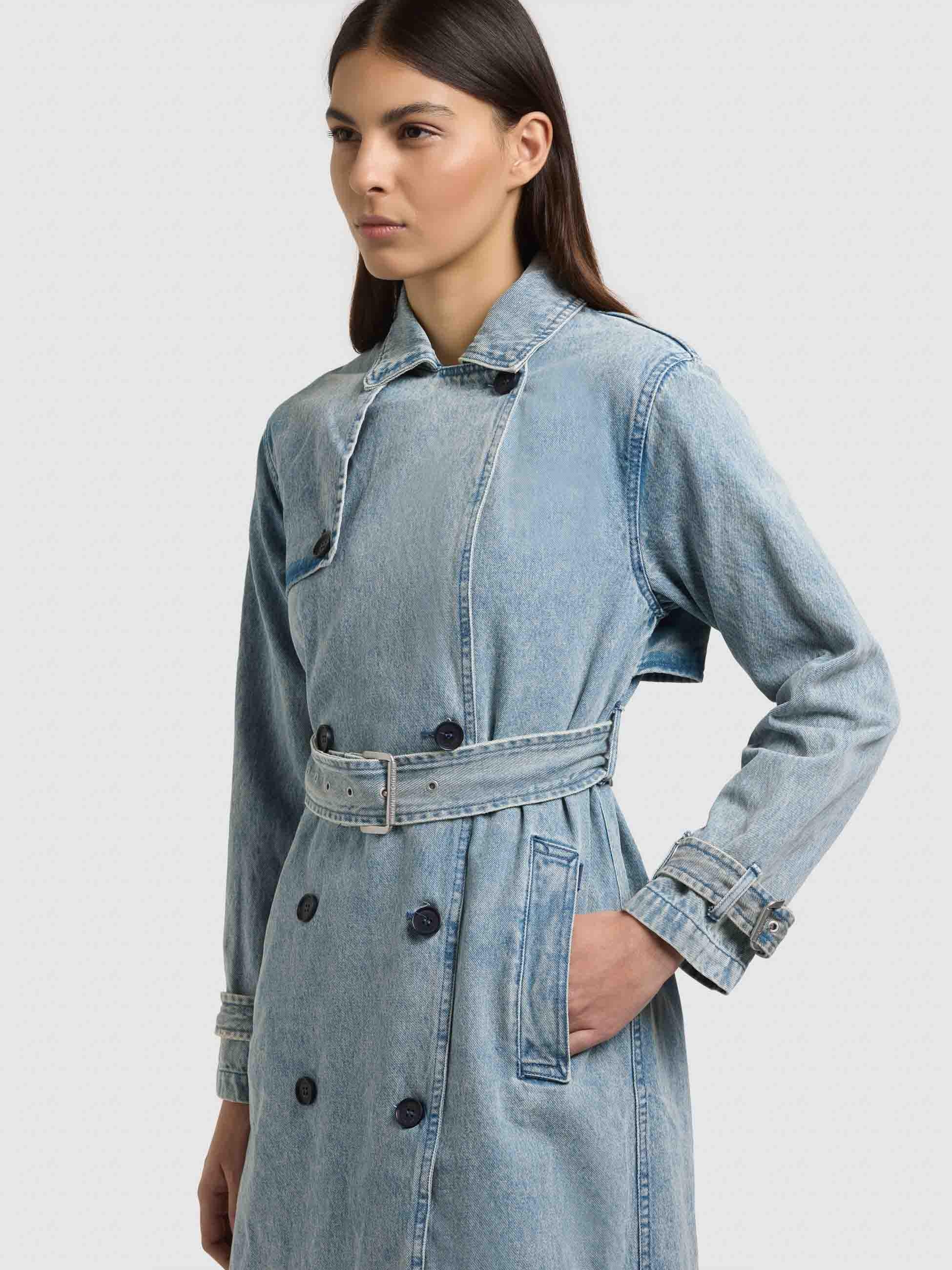 khujo Langmantel »Hera« Trenchcoat aus Jeans