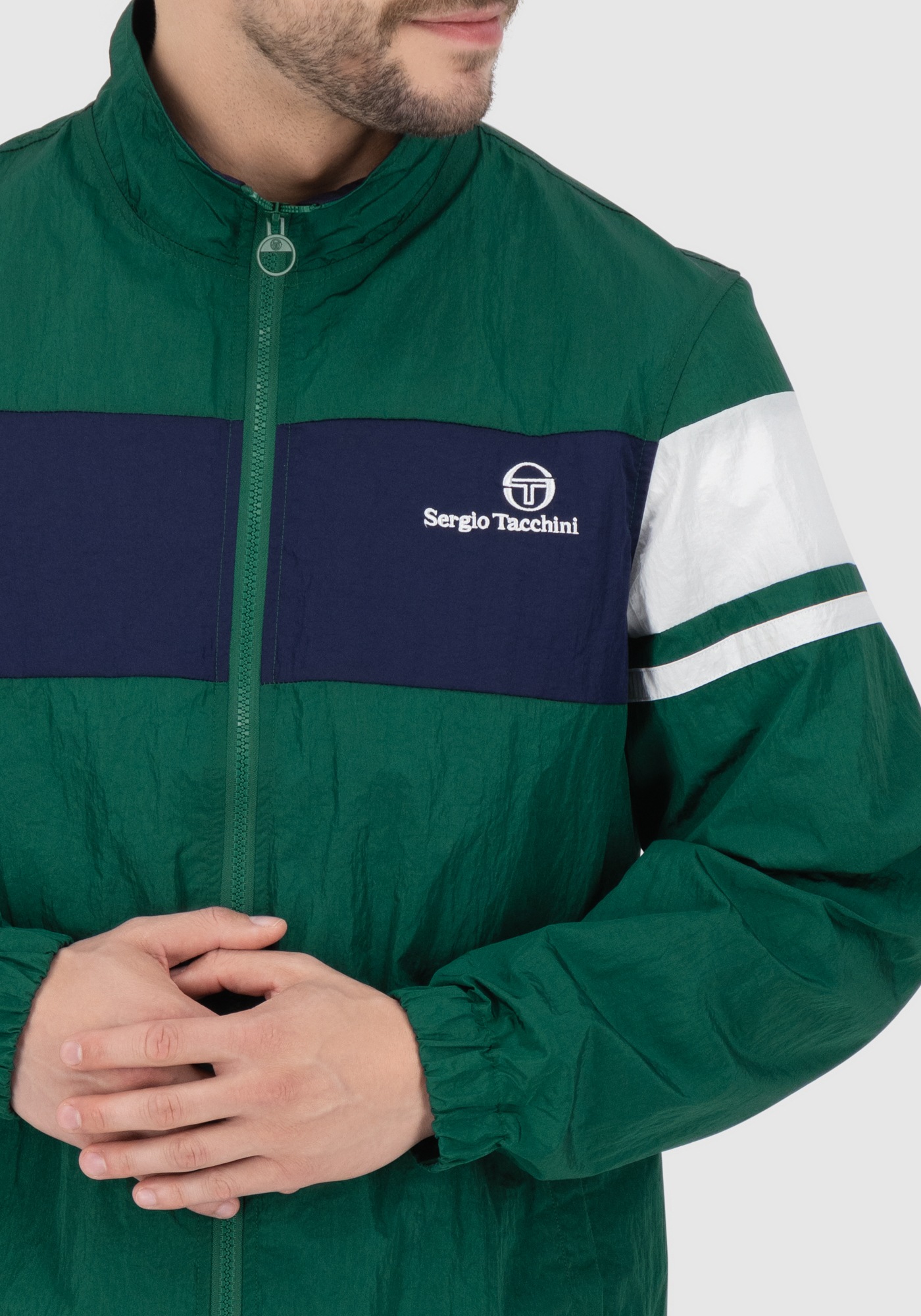 Sergio Tacchini Trainingsjacke »WALLACE TRACK JACKET Herren«, ohne Kapuze, Trainingsjacke Herren, leichte Jacke, Retro, Sportjacke, Outdoor, Sale