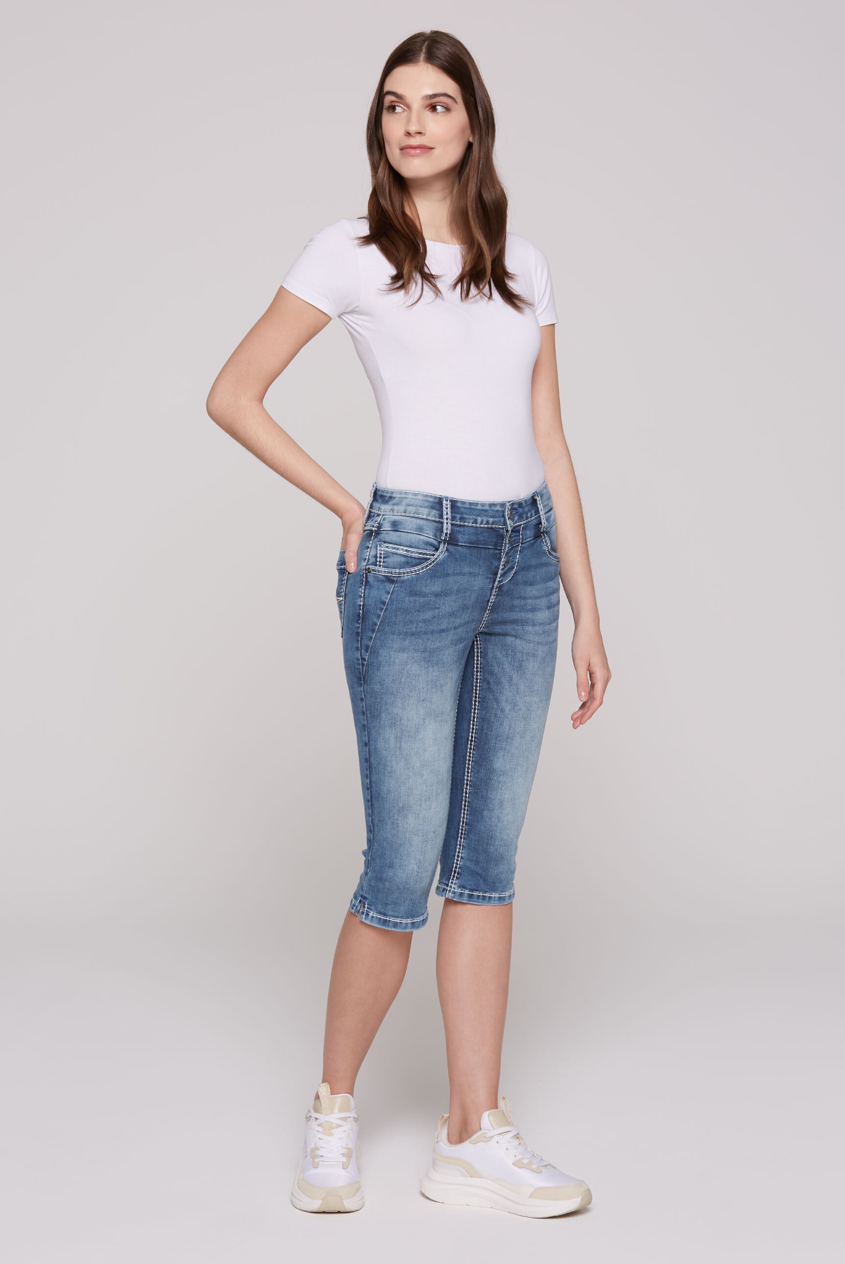 SOCCX Jeansshorts, mit normaler Leibhöhe