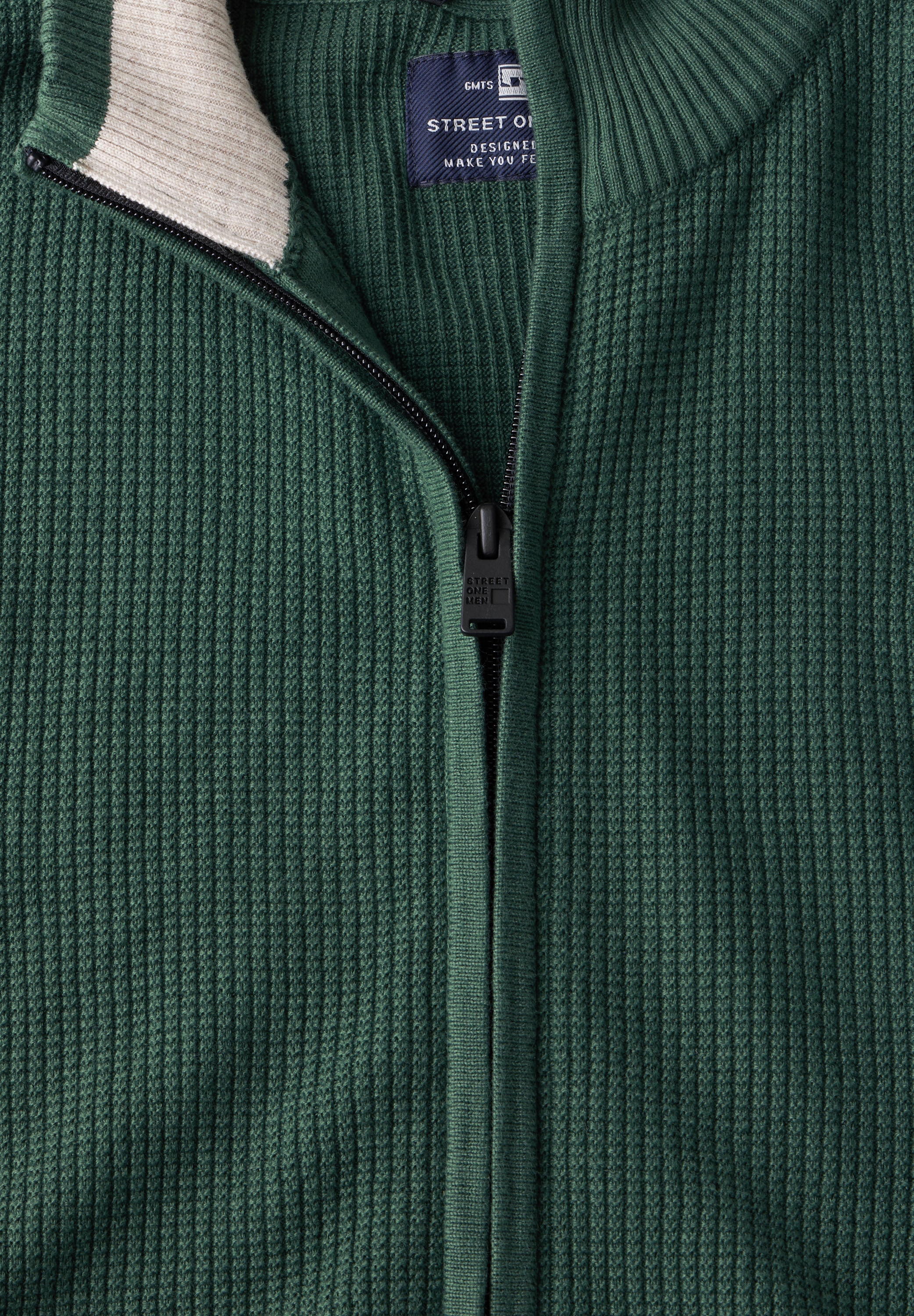 STREET ONE MEN Strickjacke, Feinstrick