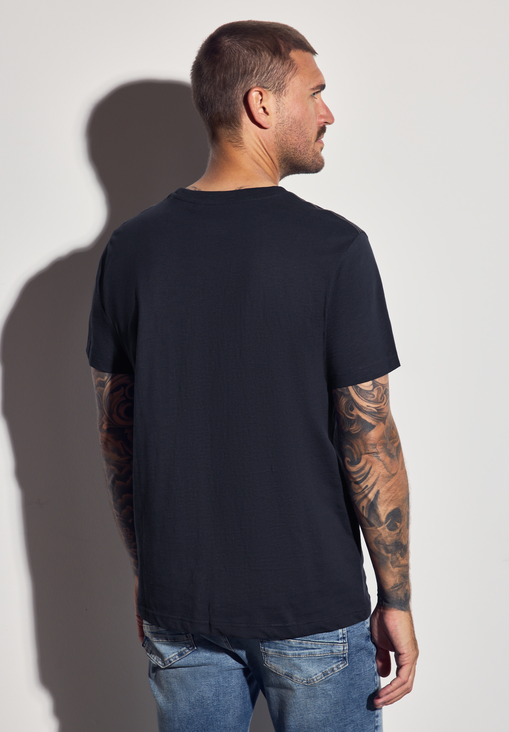 STREET ONE MEN T-Shirt, aus reiner Baumwolle