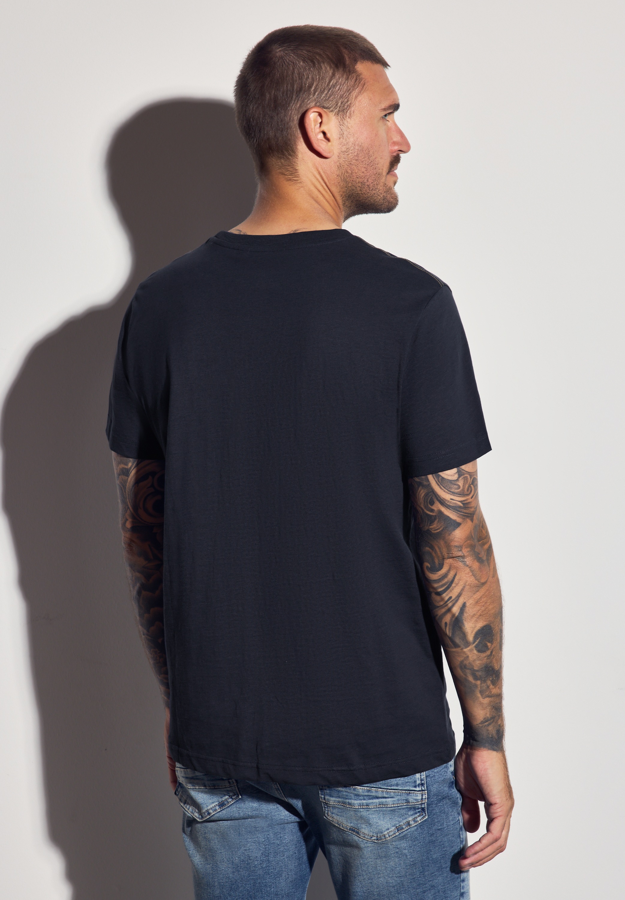 STREET ONE MEN T-Shirt, aus reiner Baumwolle günstig online kaufen