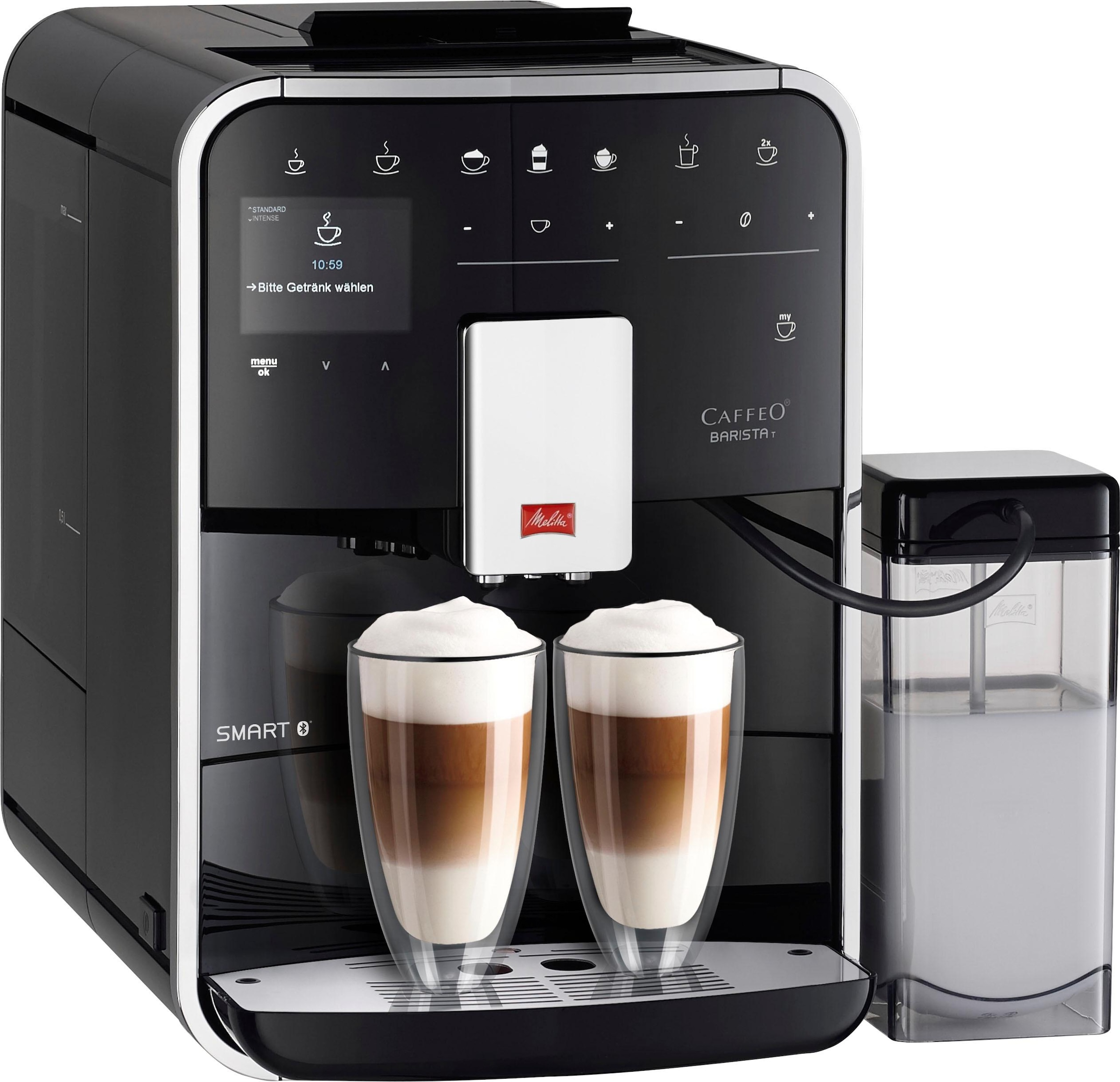 Melitta Kaffeevollautomat »Barista T Smart® F 83/0-102, schwarz«, 4 Benutzerprofile&18 Kaffeerezepte, nach italienischem Originalrezept