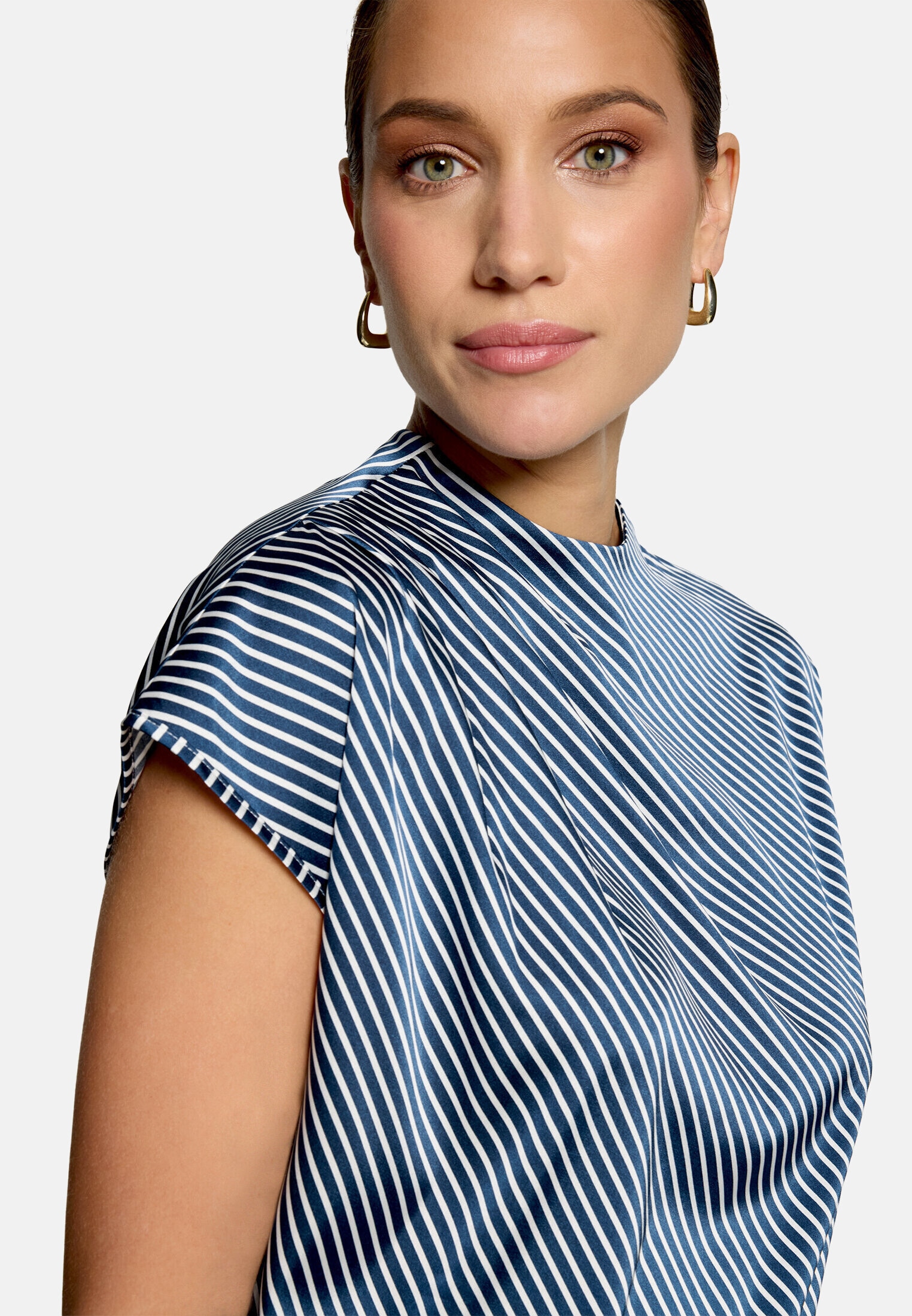 Zero Satinbluse »Damen mit Kragen«