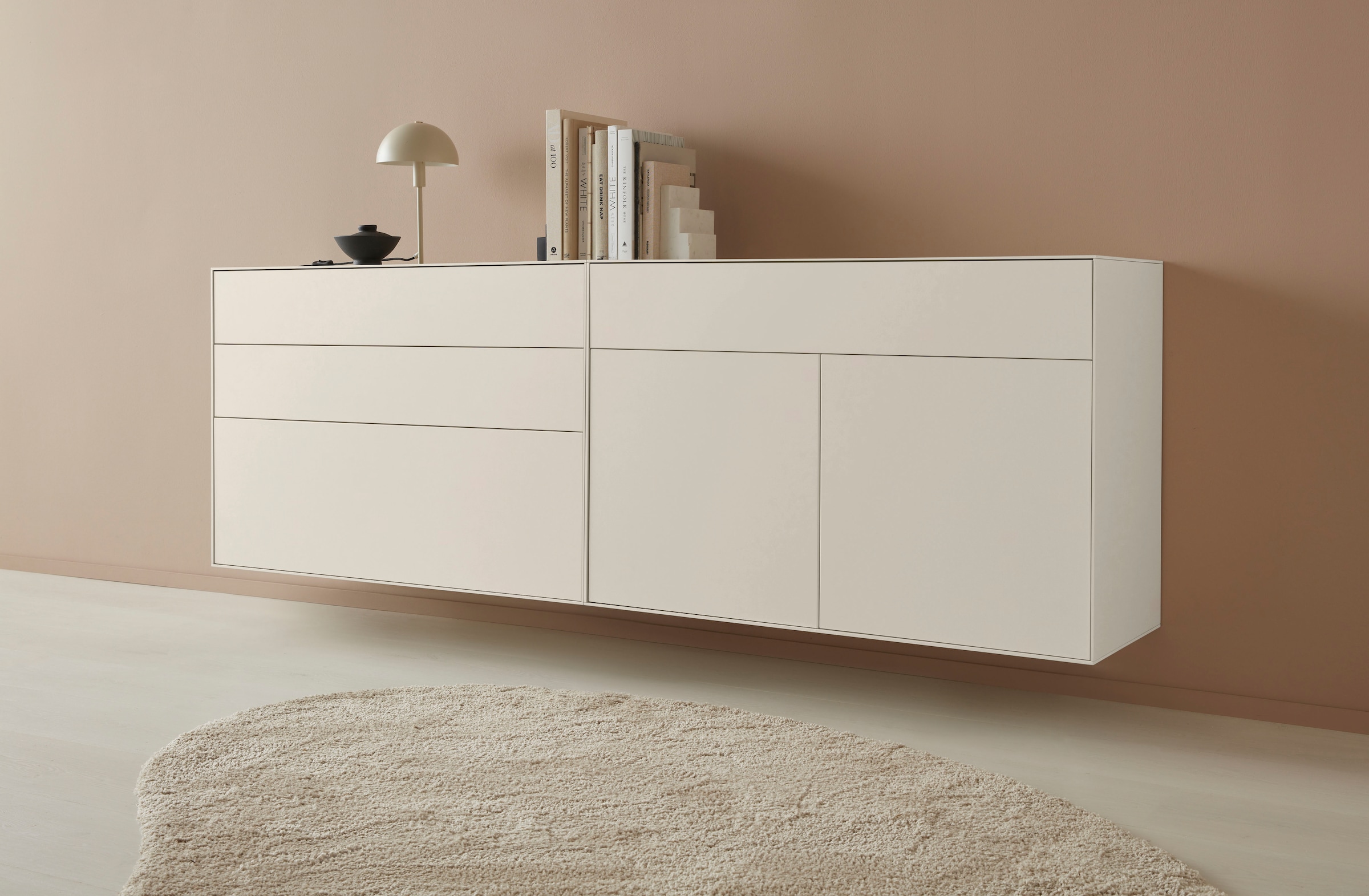 LeGer Home by Lena Gercke Sideboard "Essentials", (2 St.), Breite: 224cm, MDF lackiert, Push-to-open-Funktion