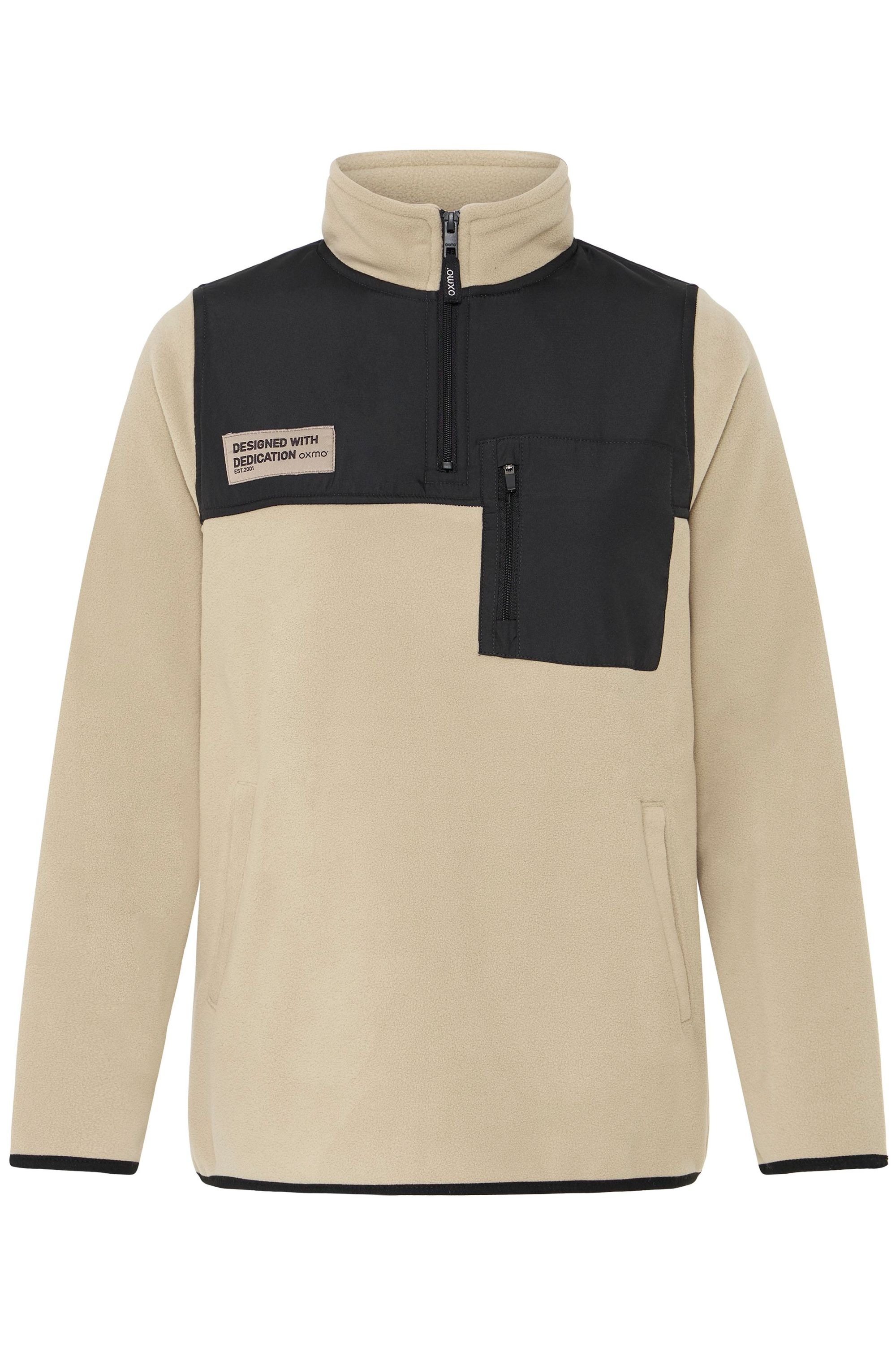 Troyer OXMO "Troyer OXNETE HALFZIP", Damen, Gr. S, beige (dune), Obermaterial: 100% Polyester PES., Pullover Troyer