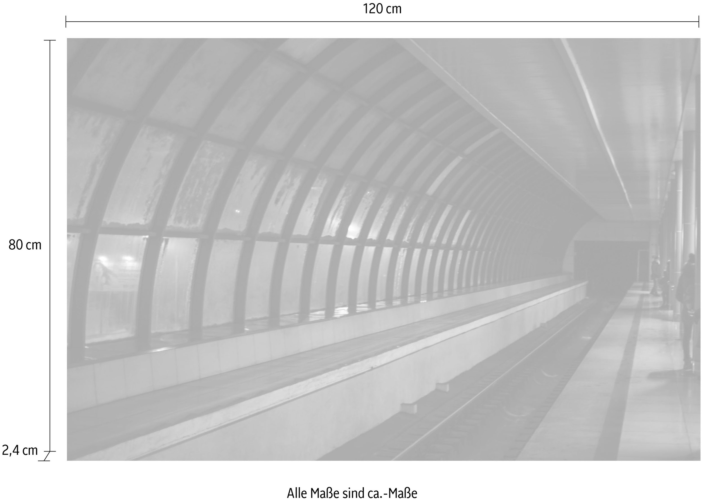queence Acrylglasbild »Bahngleis«, Kunst-Züge-Zugbilder, Fine Art-Print in Galeriequalität