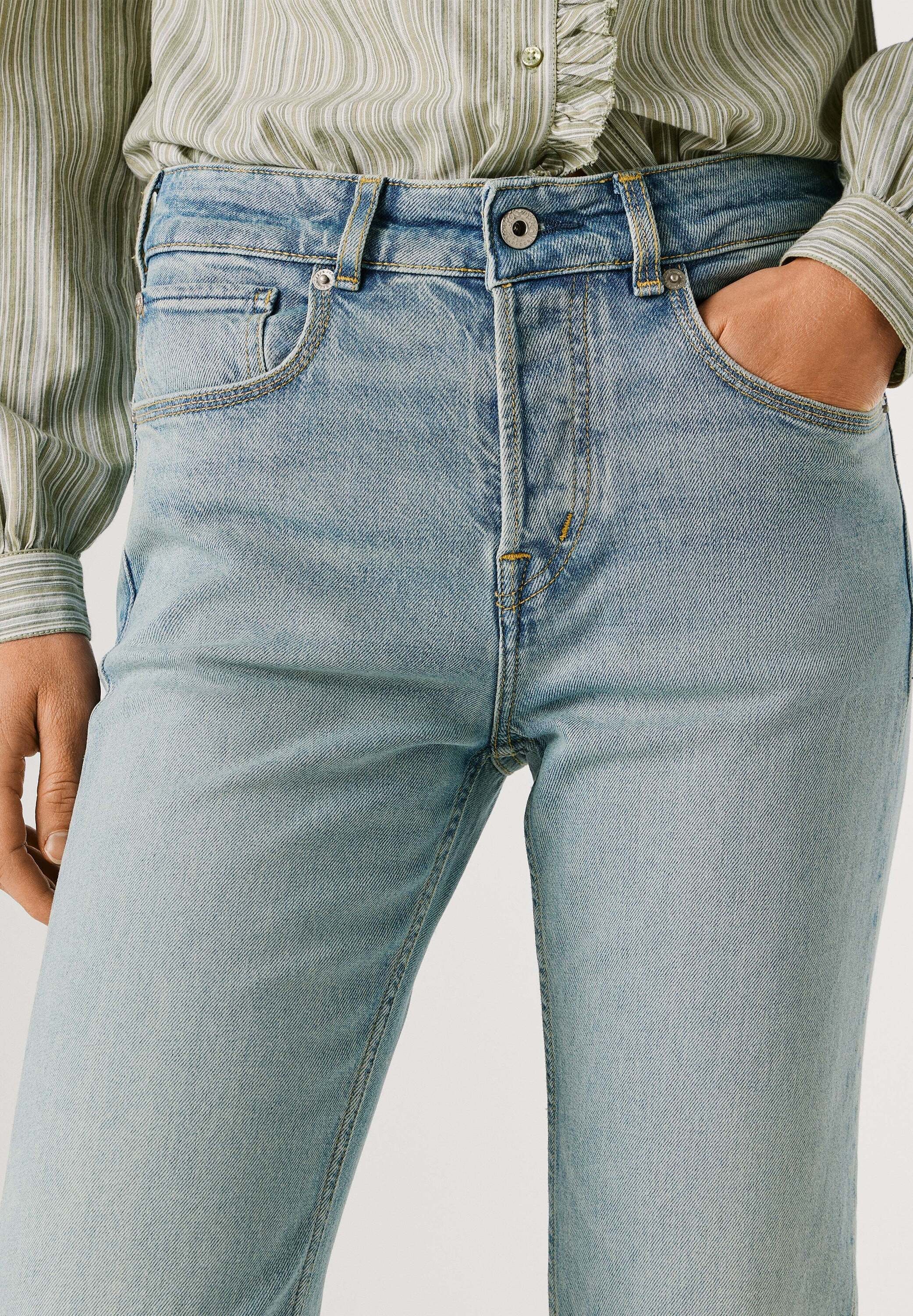 Pepe Jeans Straight-Jeans »trousers STRAIGHT MW ARROW SUMMER STONE«