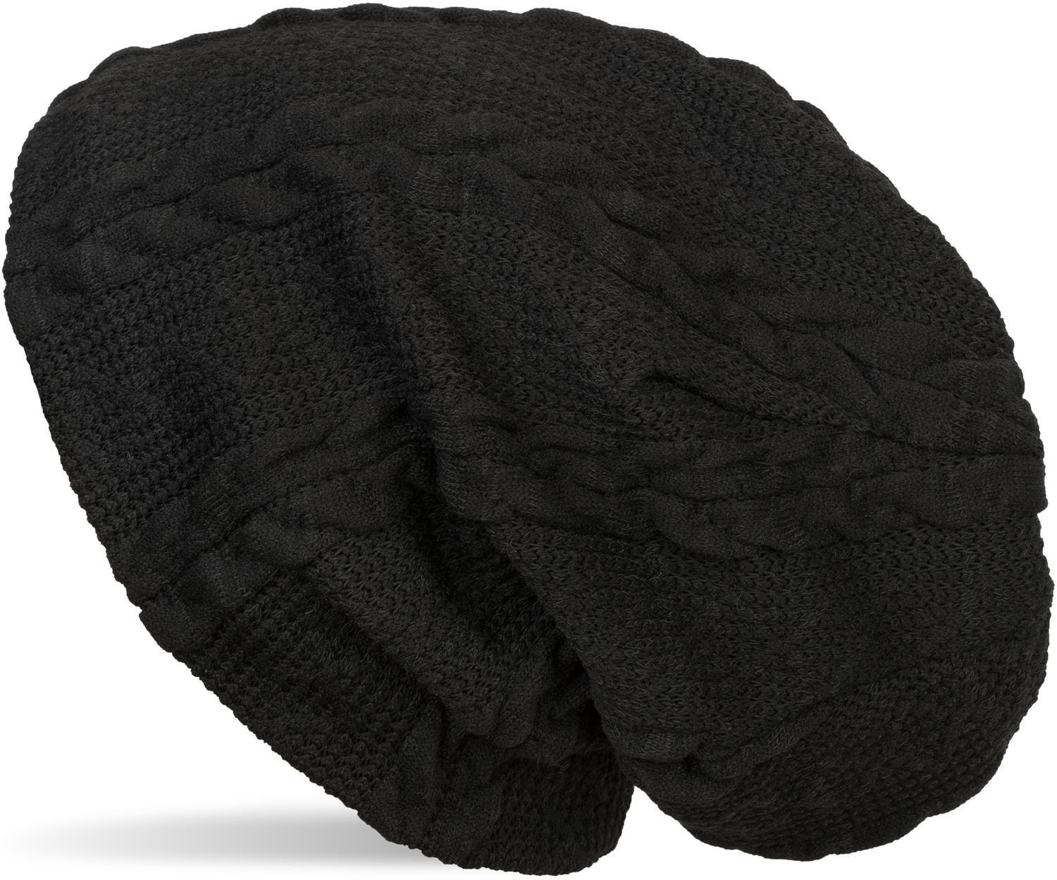 styleBREAKER Strickmütze "Feinstrick Beanie mit Zopfmuster und Fleece" 1 Stk.