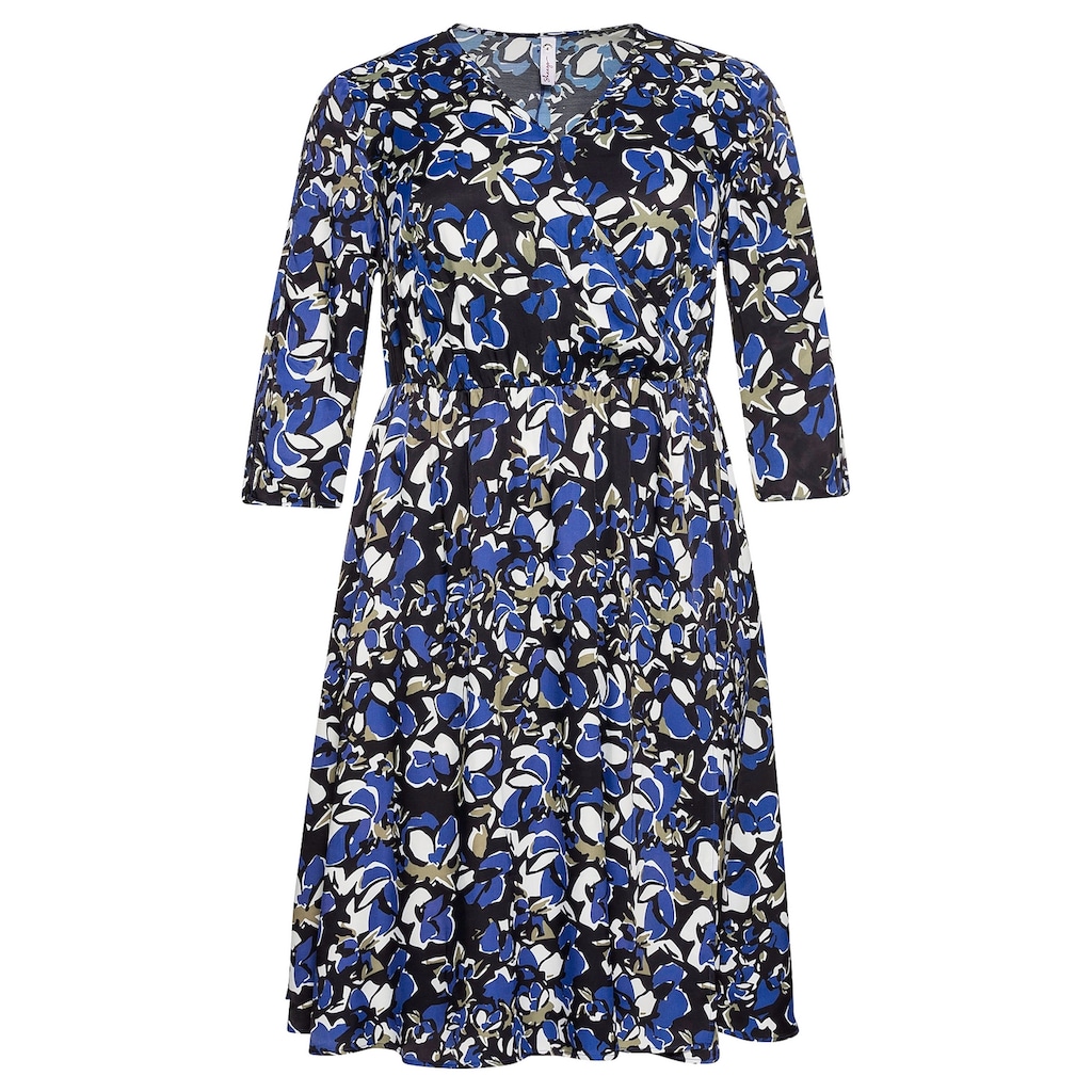 Damenmode Kleider Sheego Midikleid »Kleid«, aus dezent schimmernder Viskose royalblau
