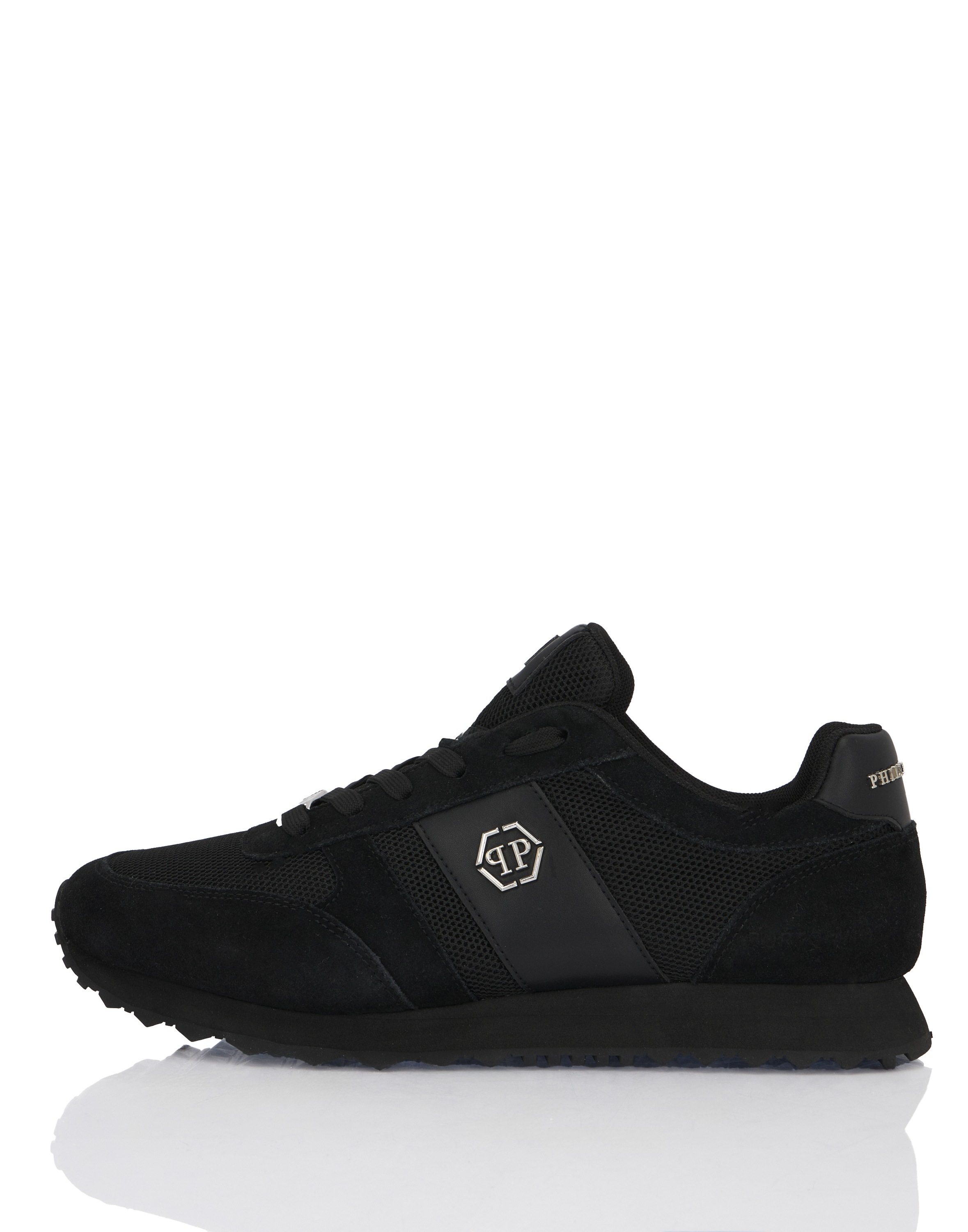 Sneaker PHILIPP PLEIN "Hexagon", Damen, Gr. 45, Normalschaft, 0202, schwarz, schwarz, Schuhe Sneaker 3