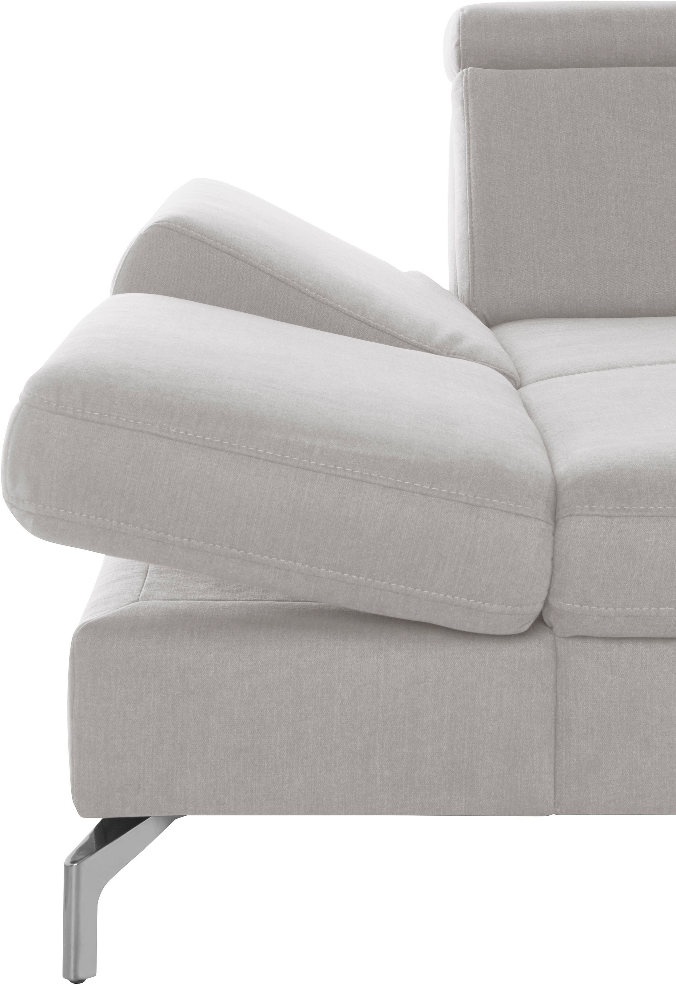 sit&more Wohnlandschaft »Brisbane U-Form«, Fußhöhe 15 cm, inklusive Sitztiefen-, Armteil- und Kopfteilverstellung