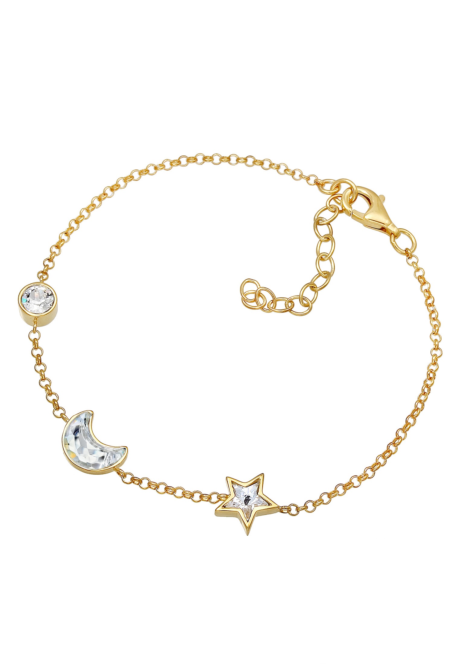 Elli Armband »Astro Stern Mond online BAUR | kaufen Kristalle Silber« 925