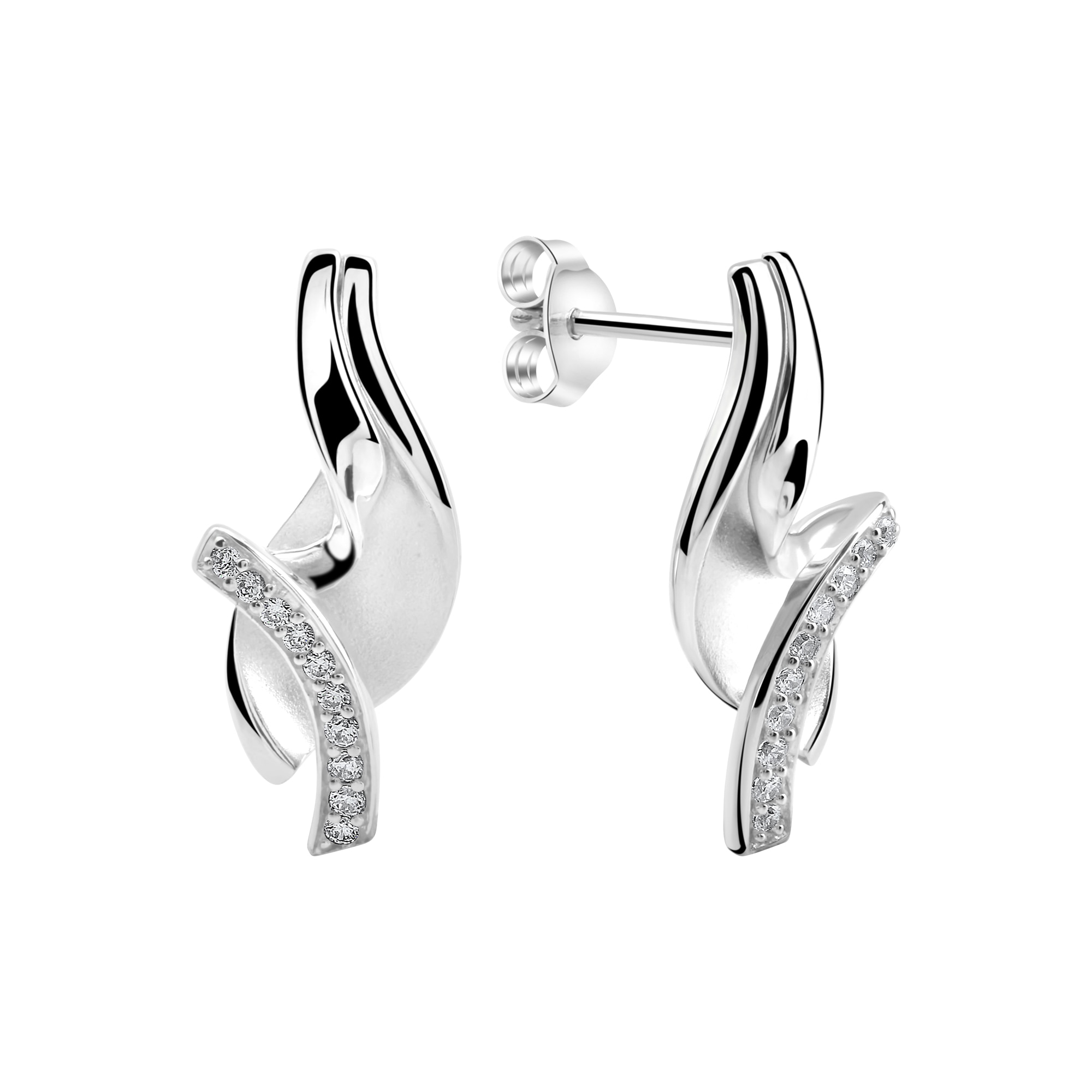 Amor Ohrstecker 925 Sterling Silber – Mit Zirkonia, 1,1 Cm, In Geschenkbox