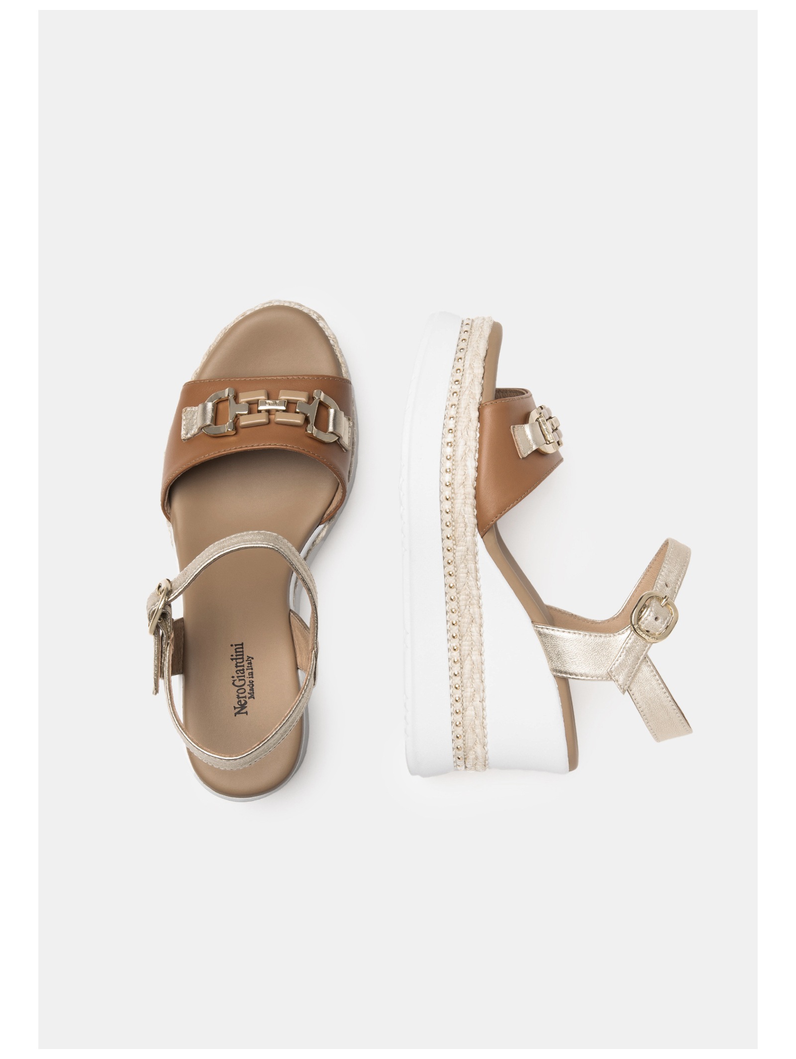 Nero Giardini Keilsandalette »Nero Giardini Sandalen Leder«