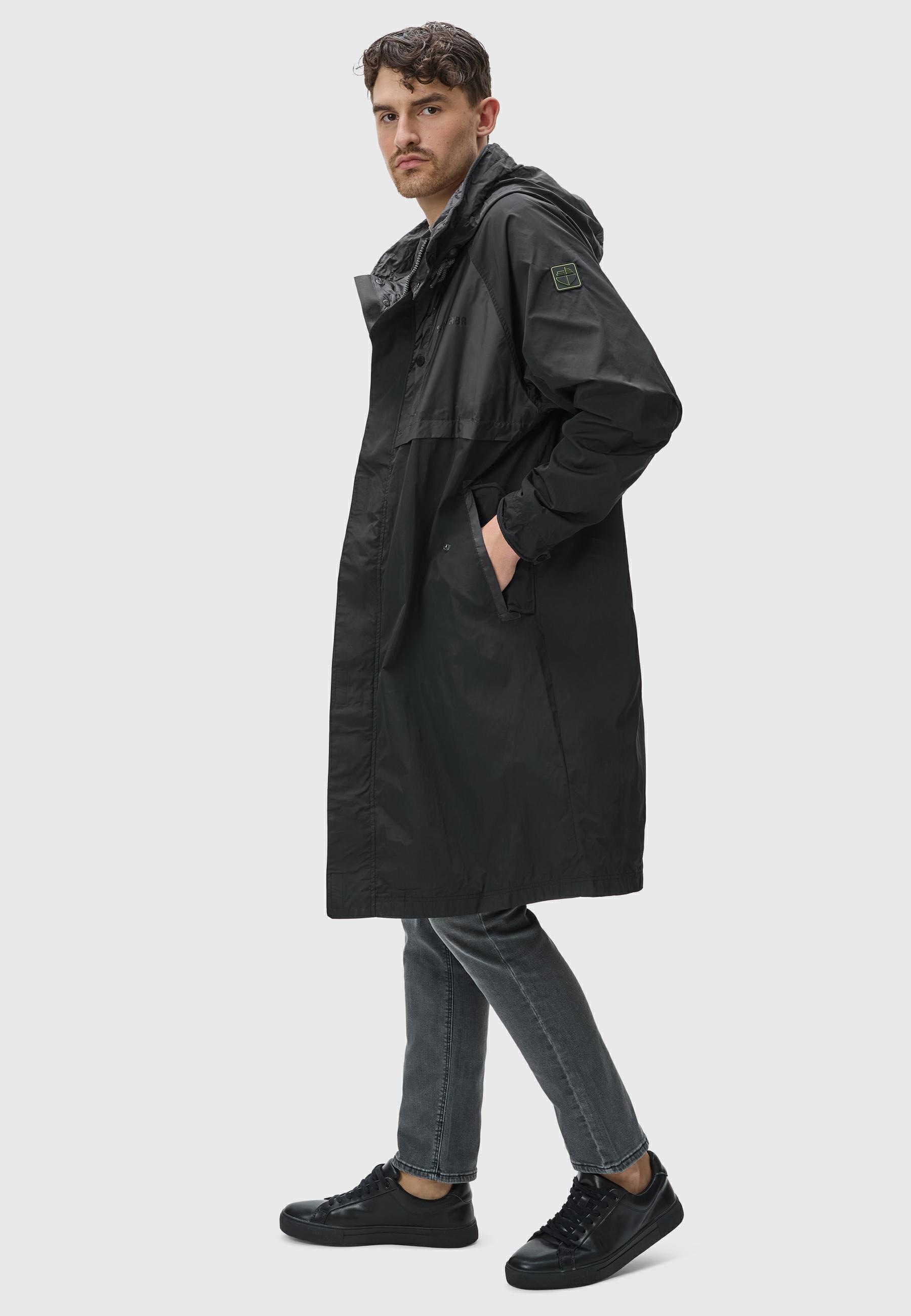 Stone Harbour Regenmantel »Zafaar«, Lange Herren Regenjacke mit Kapuze