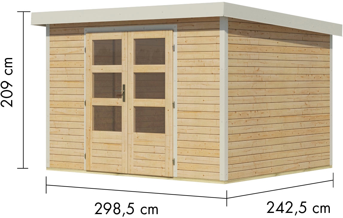 Karibu Gartenhaus »Jupiter 5 A«, in verschiedenen Farben